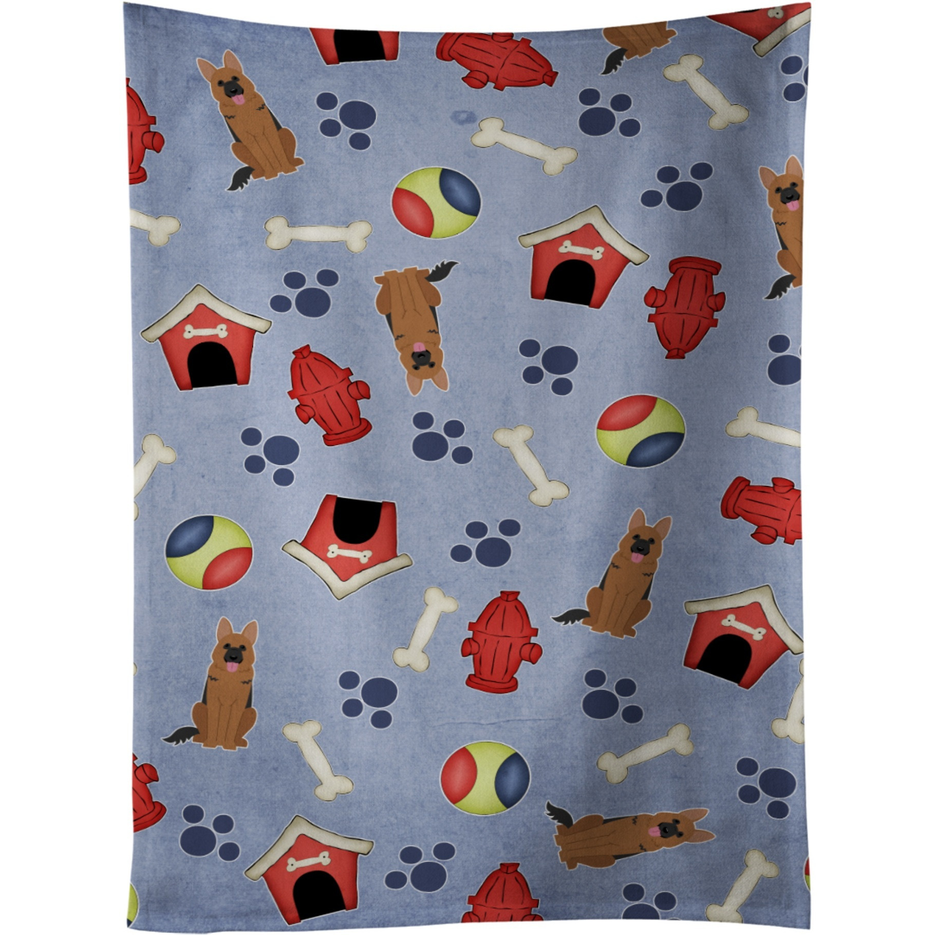 &quotCaroline's Treasures BB2680KTWL Dog House Collection German Shepherd Kitchen Towel, 25"" x 15"", Multicolor"