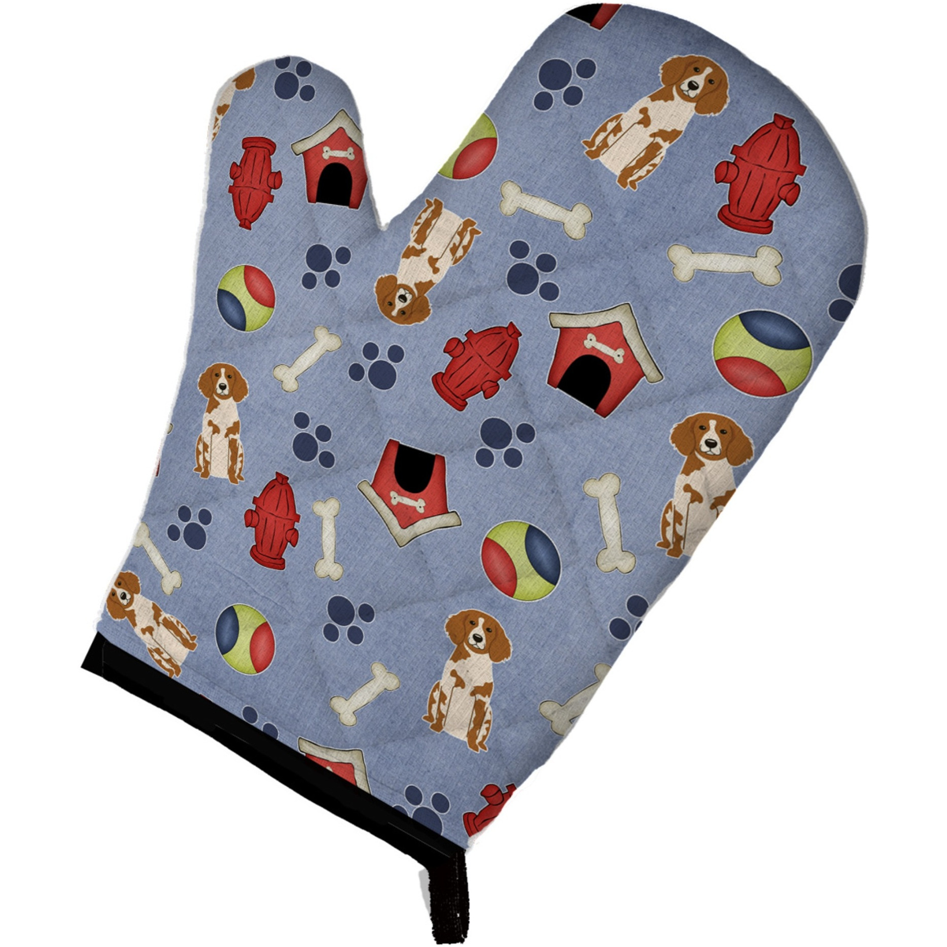 &quotCaroline's Treasures BB2685OVMT Dog House Collection Brittany Spaniel Oven Mitt, 12"" by 8.5"", Multicolor"