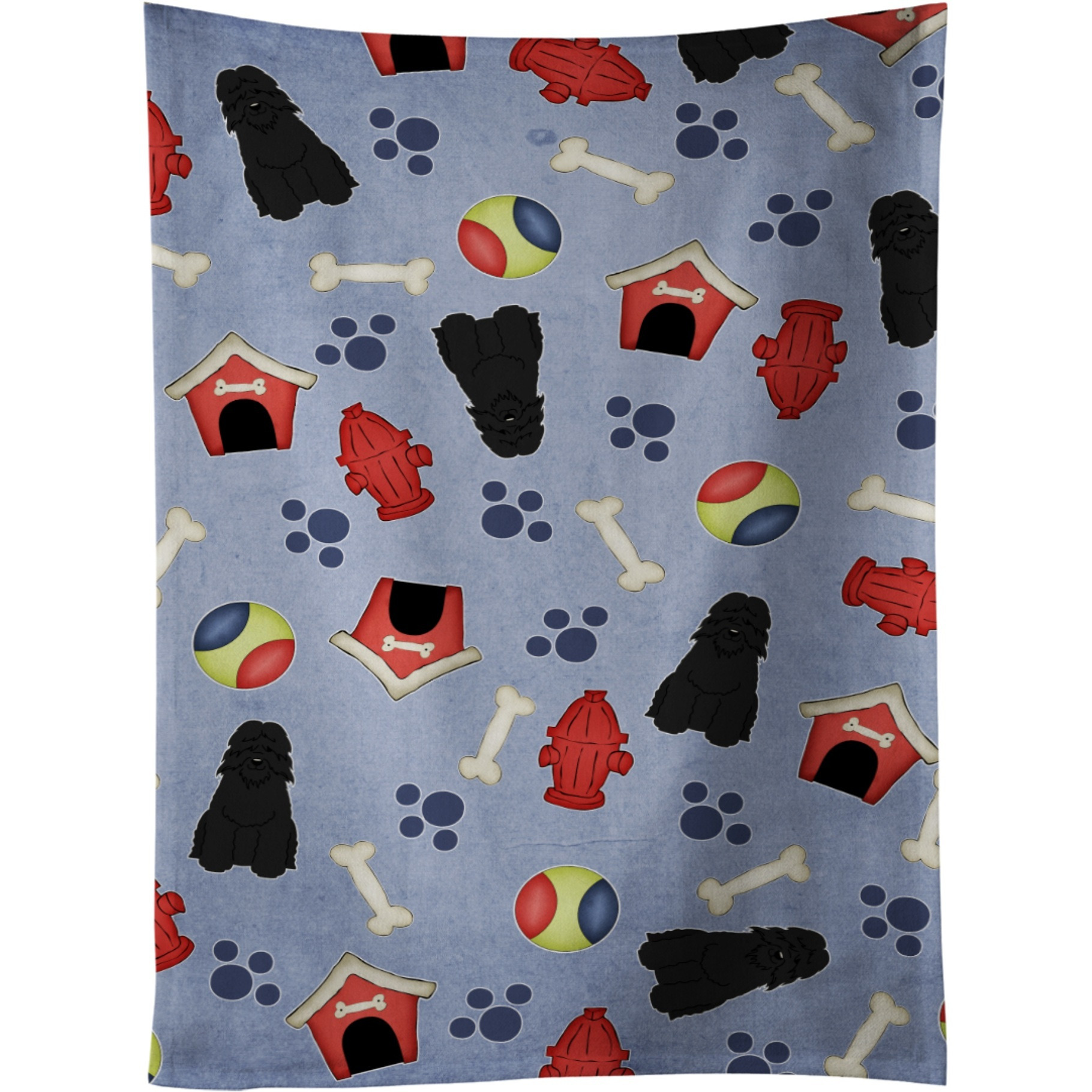&quotCaroline's Treasures BB2687KTWL Bouvier des Flandres Kitchen Towel, 25"" x 15"", Multicolor"