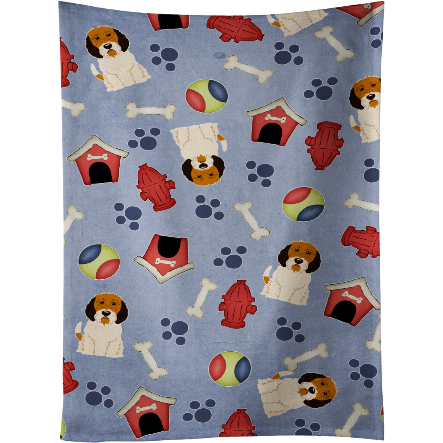 &quotCaroline's Treasures BB2692KTWL Petit Basset Griffon Veenden Kitchen Towel, 25"" x 15"", Multicolor"