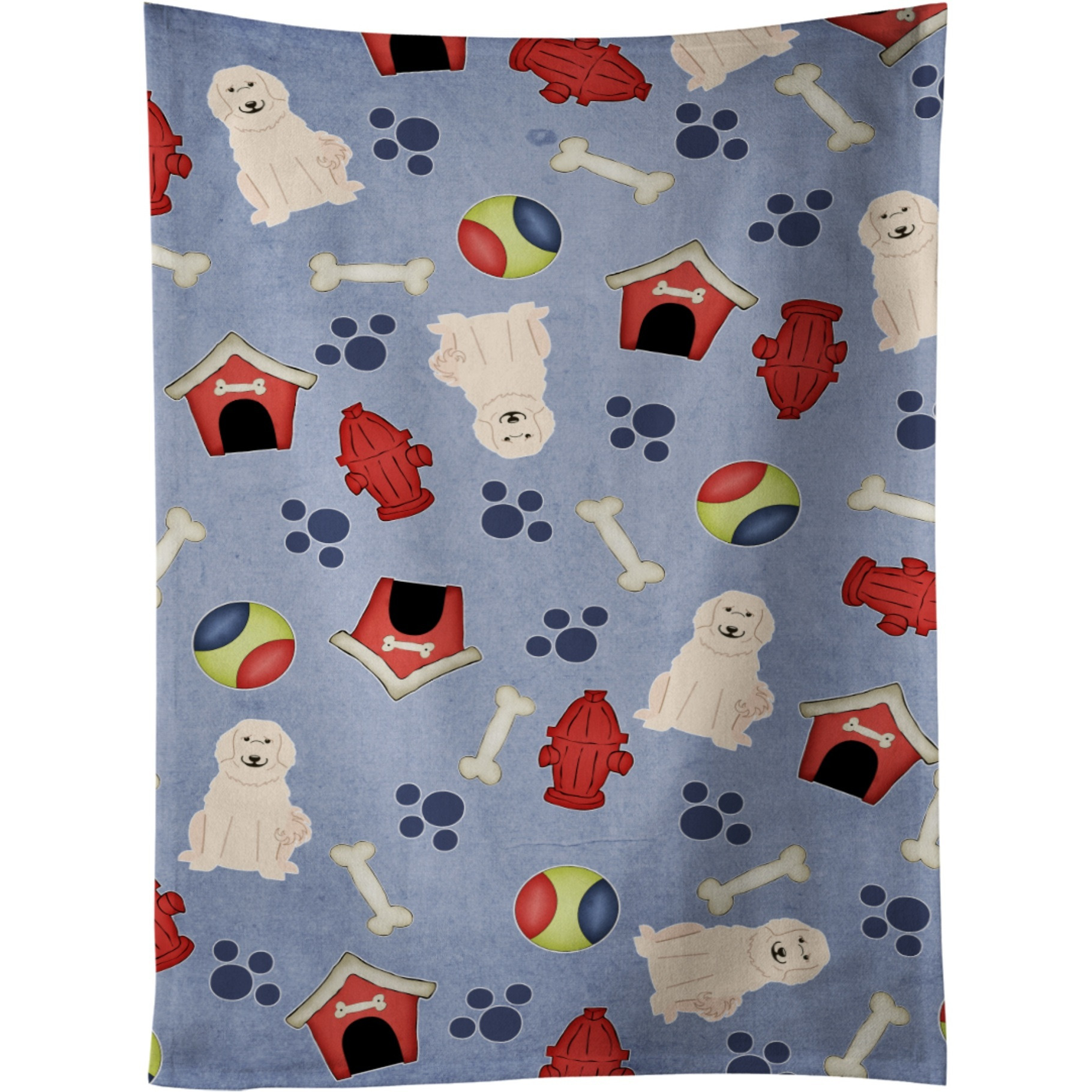 &quotCaroline's Treasures BB2696KTWL Dog House Collection Great Pyrenese Kitchen Towel, 25"" x 15"", Multicolor"