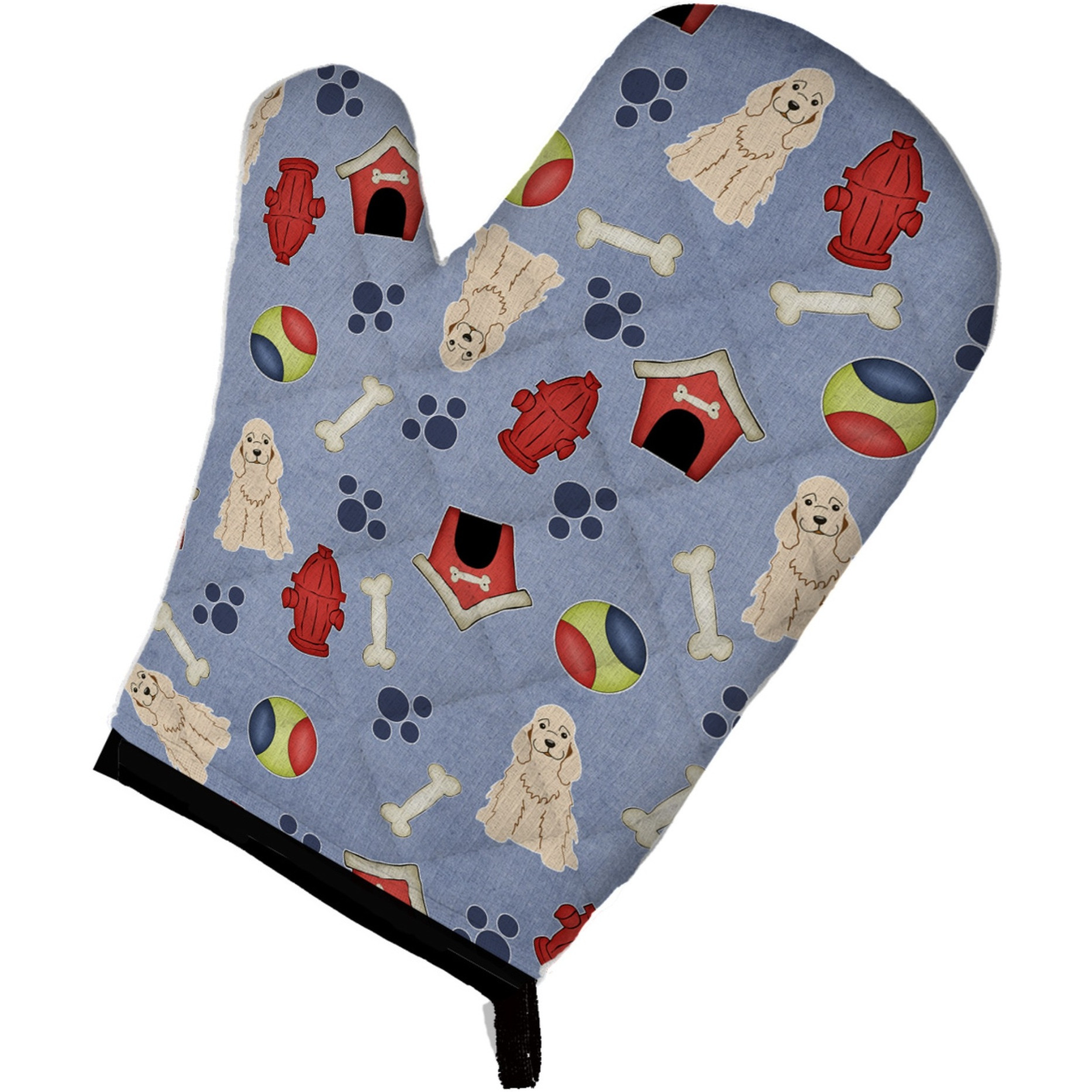 &quotCaroline's Treasures BB2707OVMT Dog House Collection Cocker Spaniel Buff Oven Mitt, 12"" by 8.5"", Multicolor"