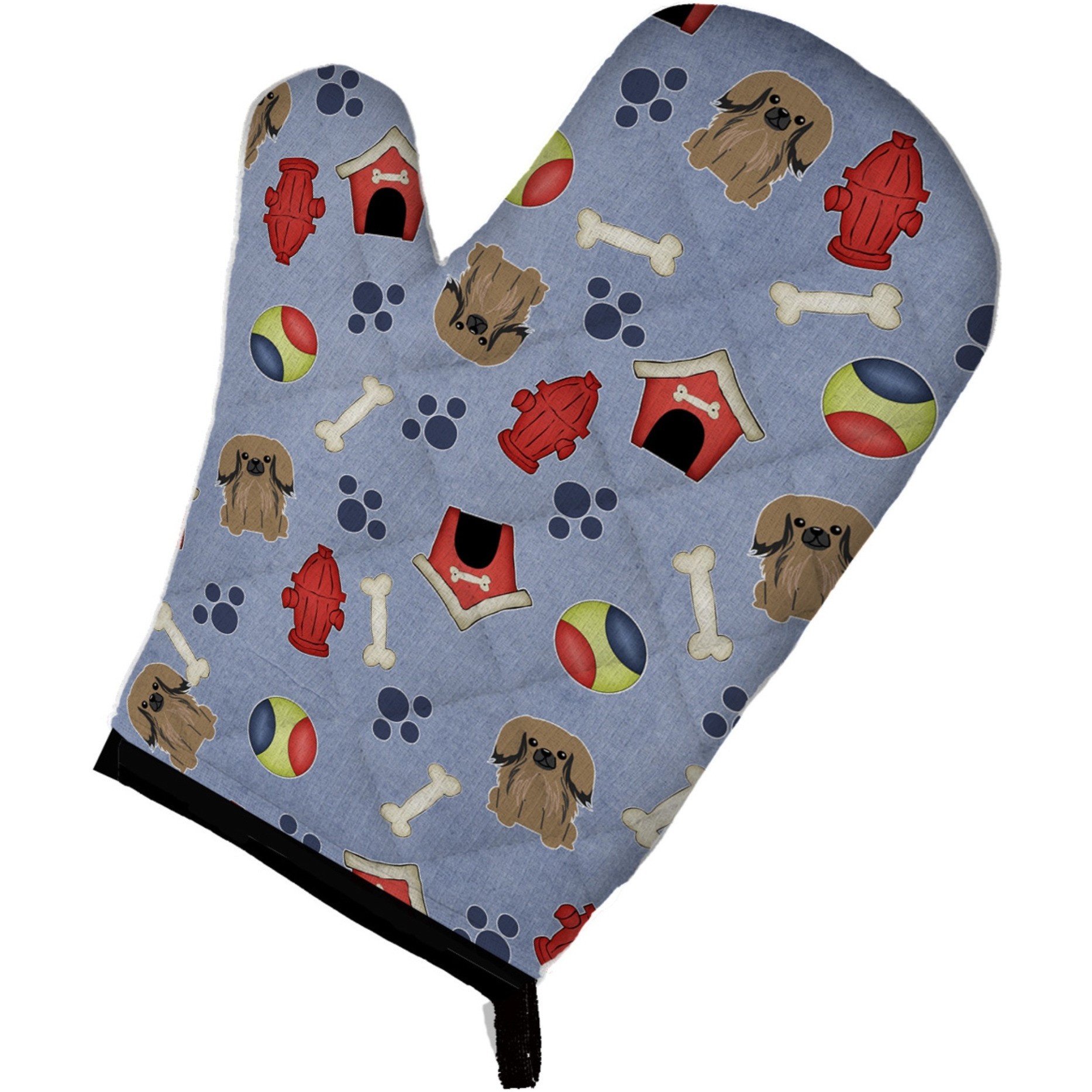 &quotCaroline's Treasures BB2715OVMT Dog House Collection Pekingnese Tan Oven Mitt, 12"" by 8.5"", Multicolor"