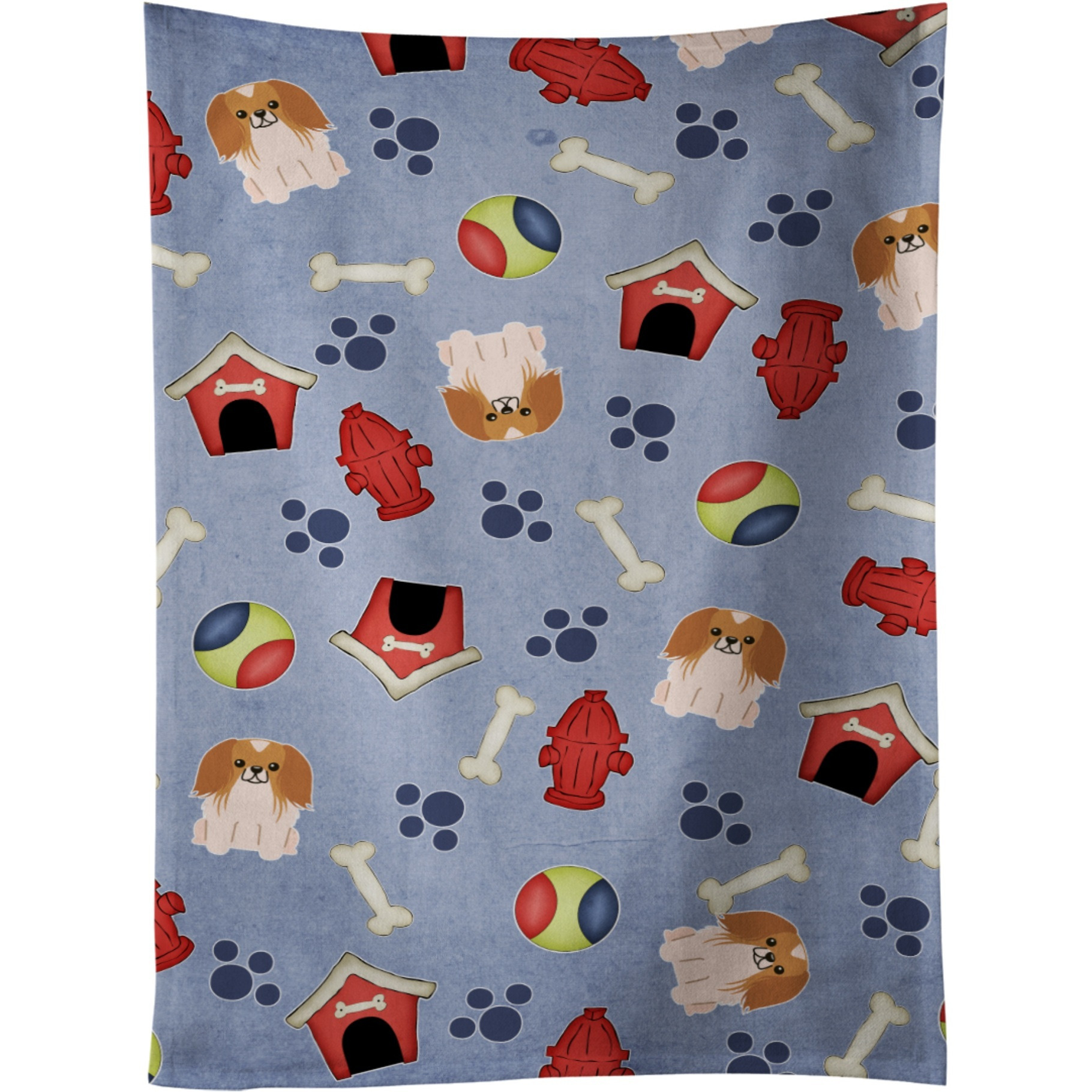 &quotCaroline's Treasures BB2716KTWL Pekingnese Red White Kitchen Towel, 25"" x 15"", Multicolor"