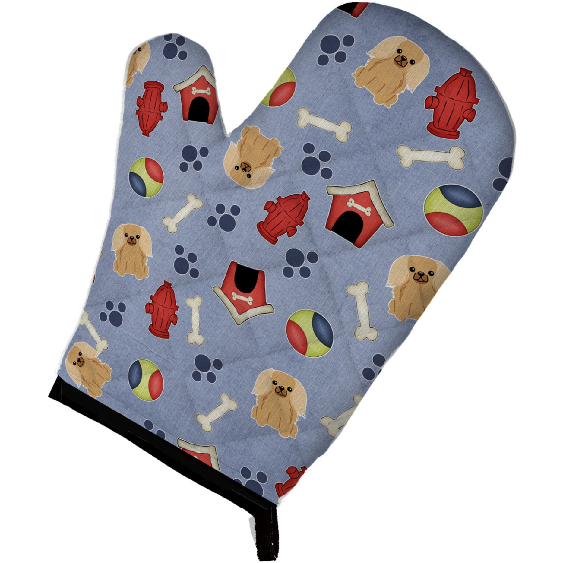 &quotCaroline's Treasures BB2717OVMT Dog House Collection Pekingnese Fawn Sable Oven Mitt, 12"" by 8.5"", Multicolor"
