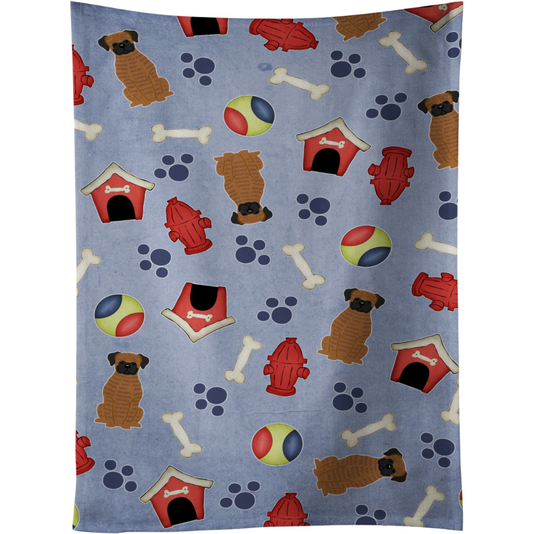 &quotCaroline's Treasures BB2730KTWL Dog House Collection Brindle Boxer Kitchen Towel, 25"" x 15"", Multicolor"