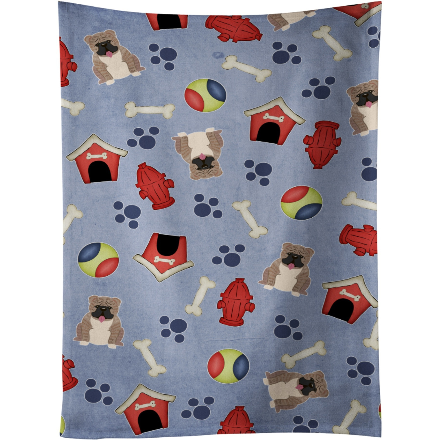 &quotCaroline's Treasures BB2739KTWL English Bulldog Grey Brindle Kitchen Towel, 25"" x 15"", Multicolor"