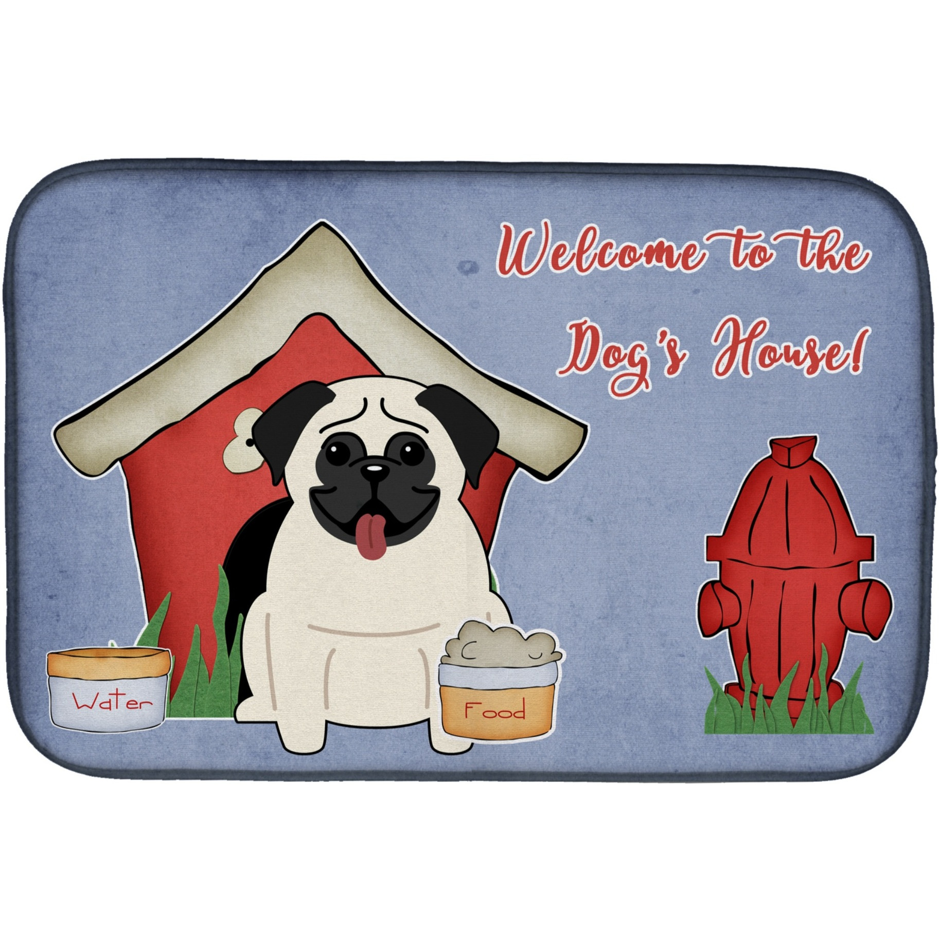 &quotCaroline's Treasures BB2758DDM Dish Drying Mat, 14"" x 21"", Dog House"