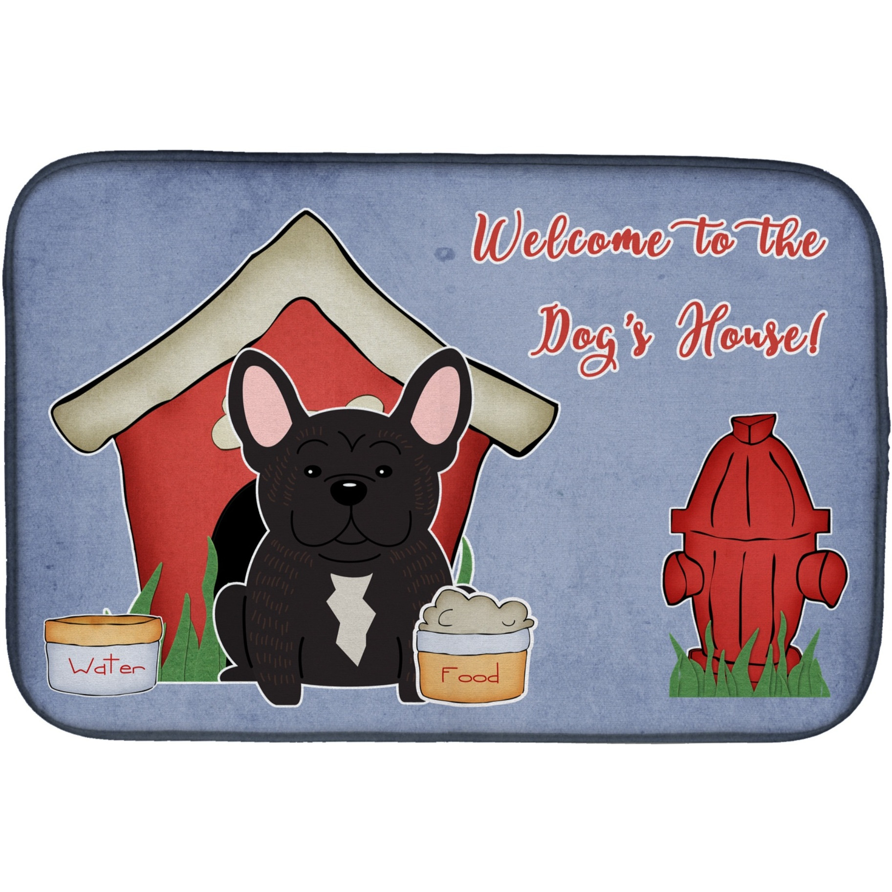 &quotCaroline's Treasures Dog House Collection Dish Drying Mat, 14"" x 21"""