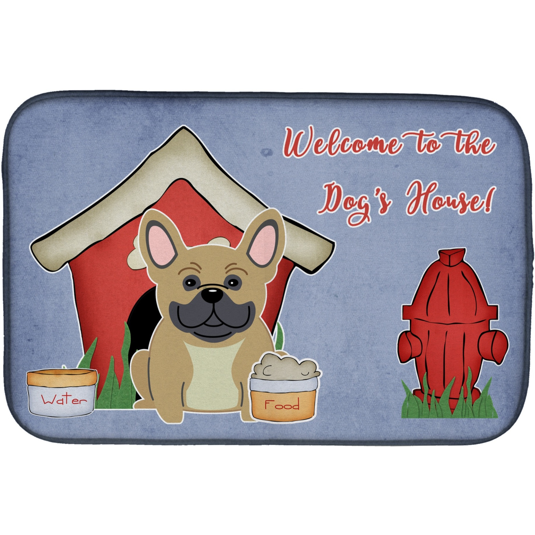 &quotCaroline's Treasures BB2764DDM Dish Drying Mat, 14 x 21, Dog House"