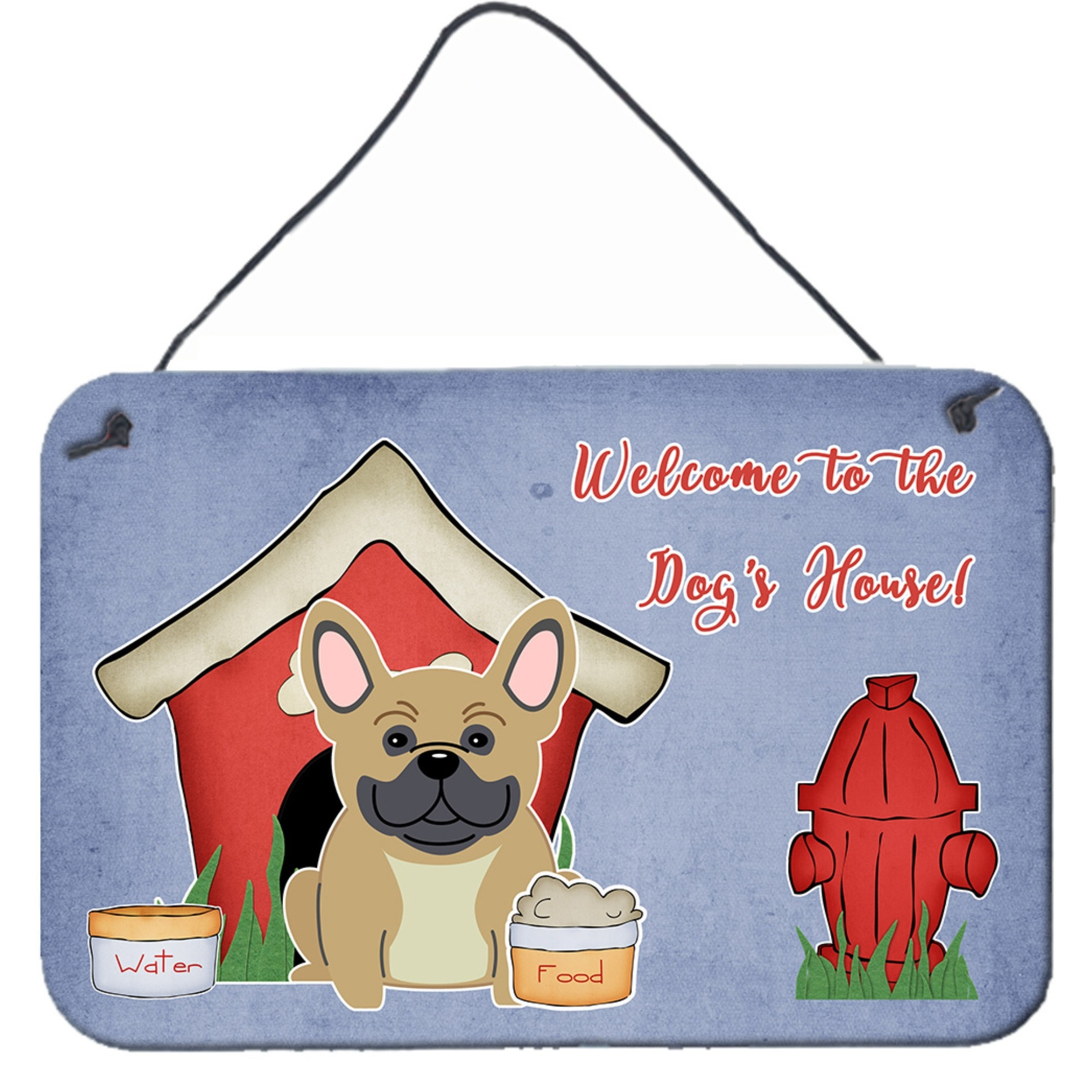 &quotCaroline's Treasures Dog House Collection French Bulldog Cream Wall or Door Hanging Prints BB2764DS812, 8"" x 12"", Multicolor"