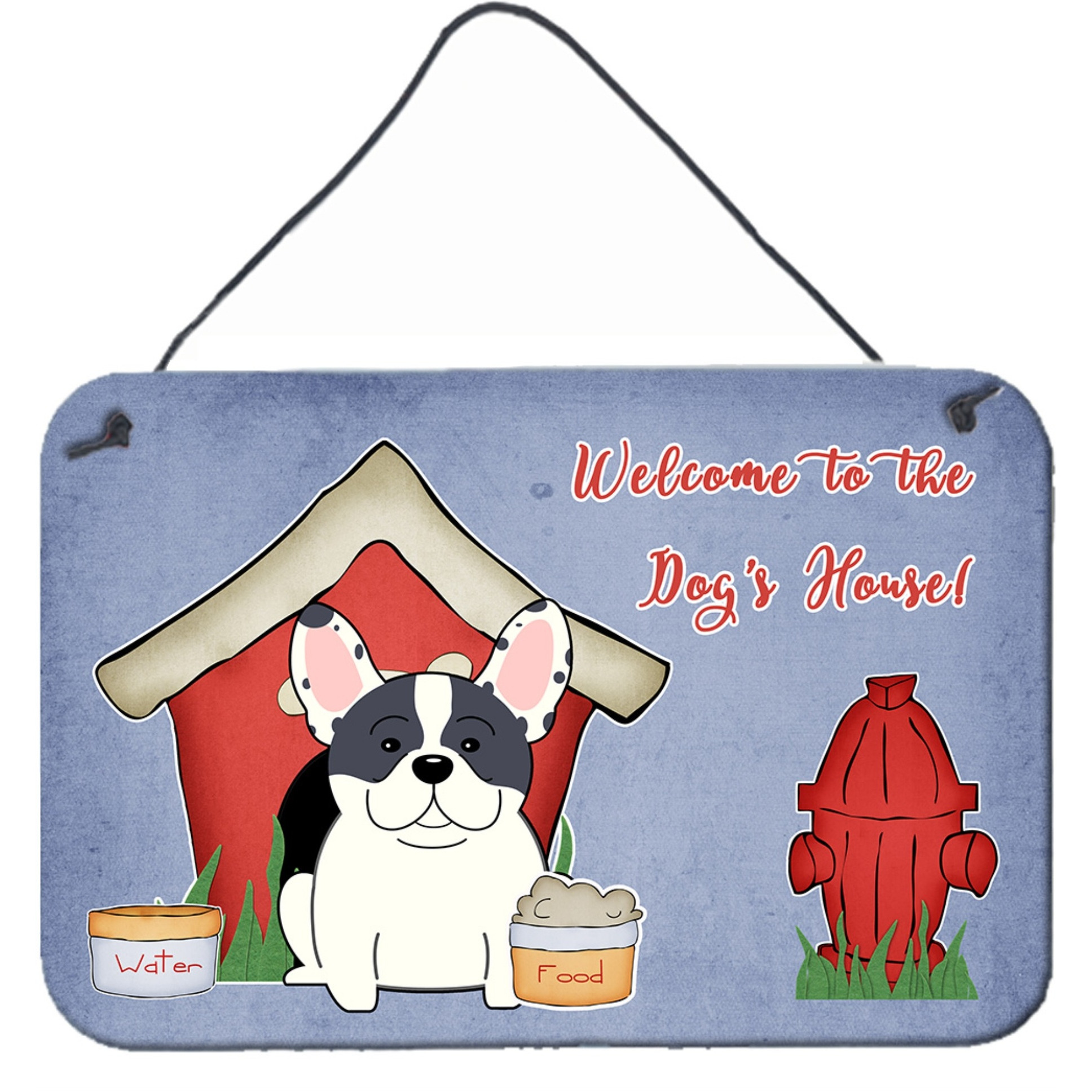 &quotCaroline's Treasures Dog House Collection French Bulldog Piebald Wall or Door Hanging Prints BB2765DS812, 8"" x 12"""