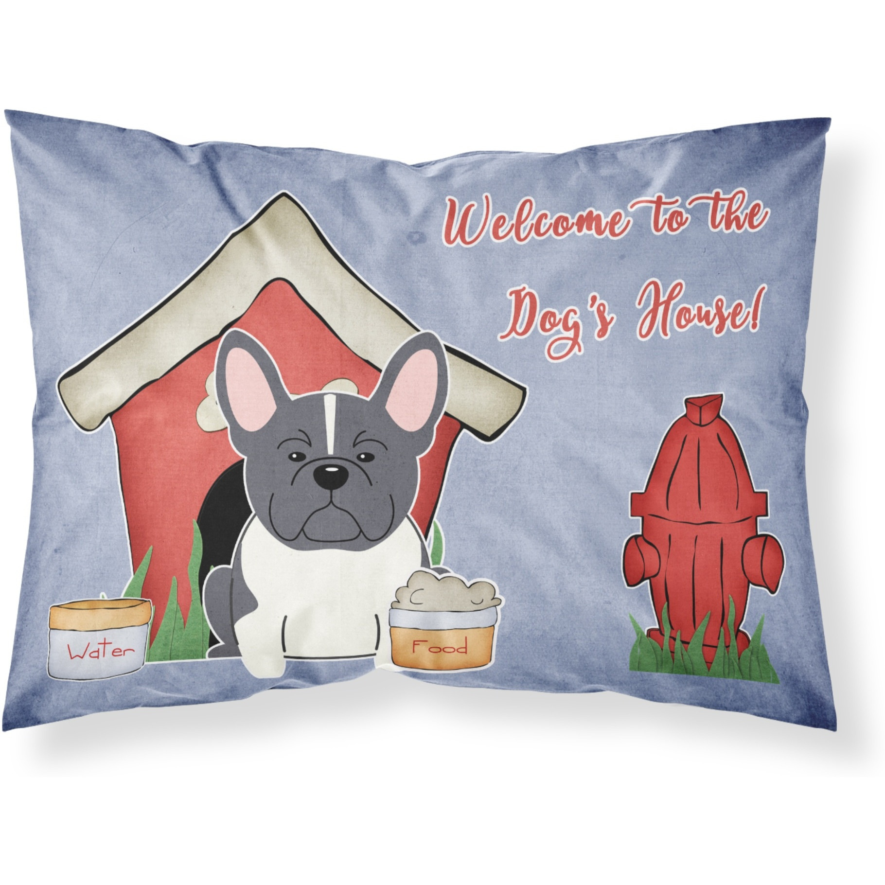 Caroline's Treasures Dog House Collection French Bulldog Black White Fabric Standard Pillowcase BB2766PILLOWCASE