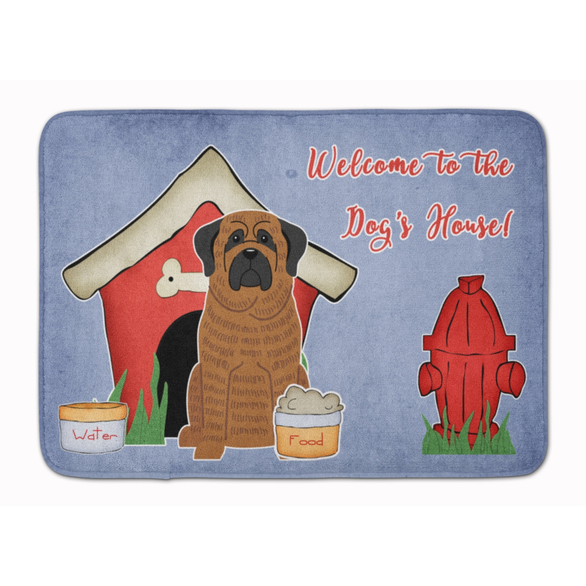 &quotCaroline's Treasures Dog House Collection Mastiff Brindle Floor Mat, 19"" x 27"", Multicolor"