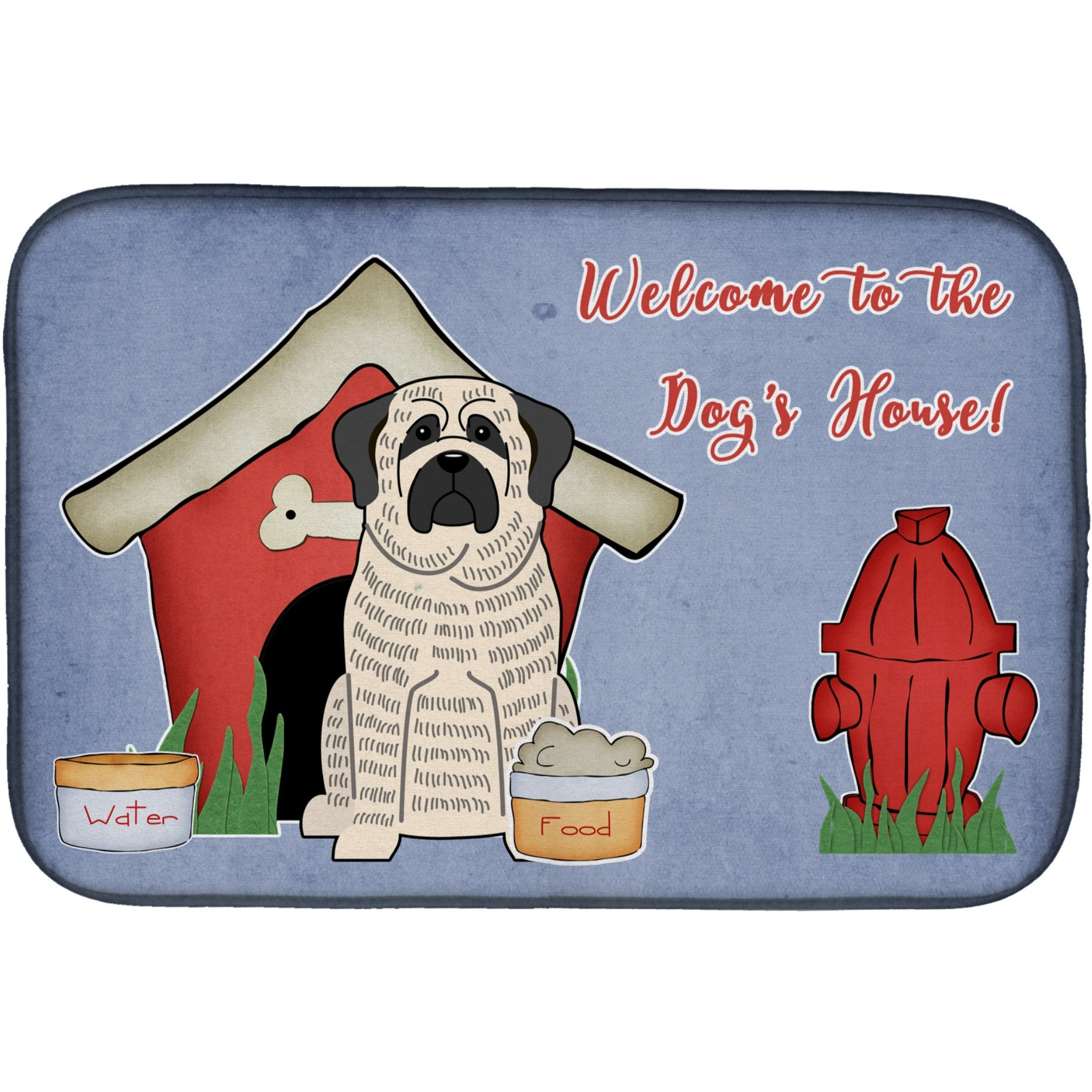 &quotCaroline's Treasures Dog House Collection Mastiff Brindle Dish Drying Mat, 14"" x 21"""