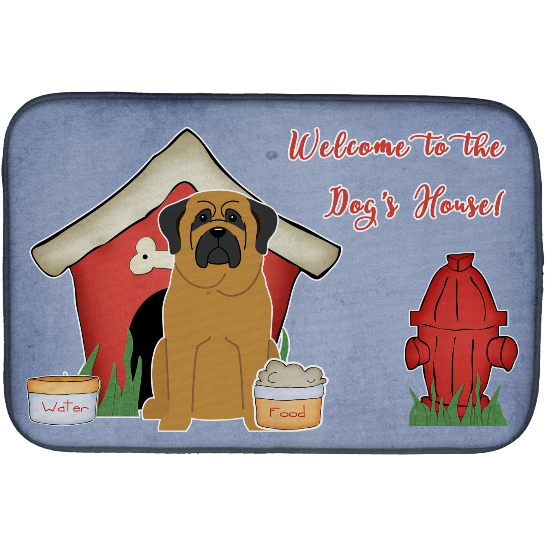 &quotCaroline's Treasures Dog House Collection Mastiff Dish Drying Mat, 14 x 21"