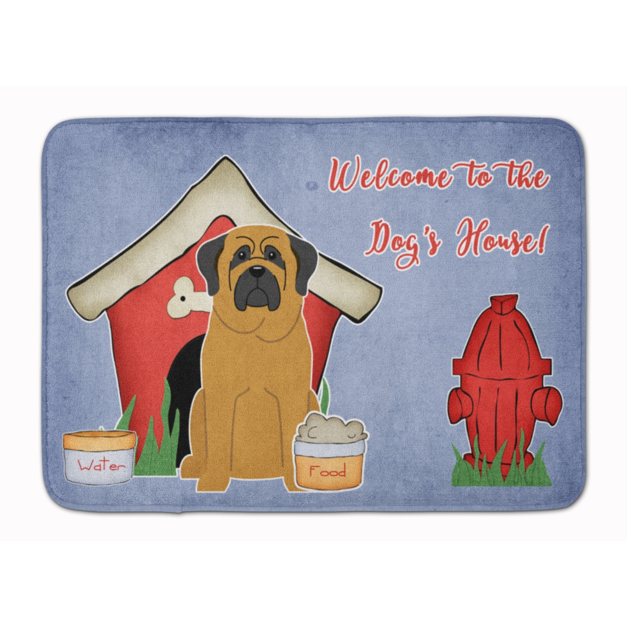 &quotCaroline's Treasures Dog House Collection Mastiff Floor Mat, 19"" x 27"", Multicolor"