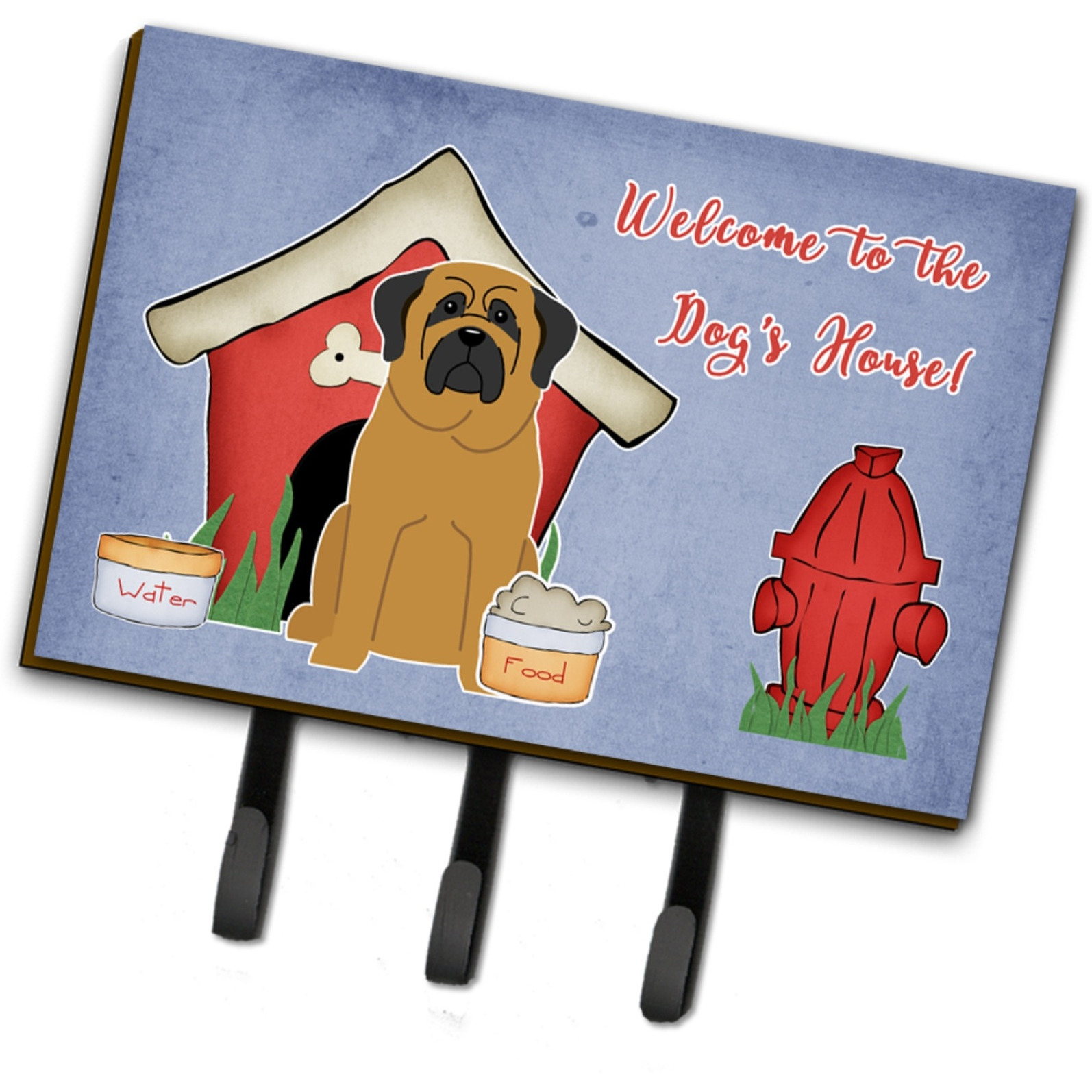 &quotCaroline's Treasures Dog House Collection Mastiff Leash or Key Holder BB2772TH68, Triple"