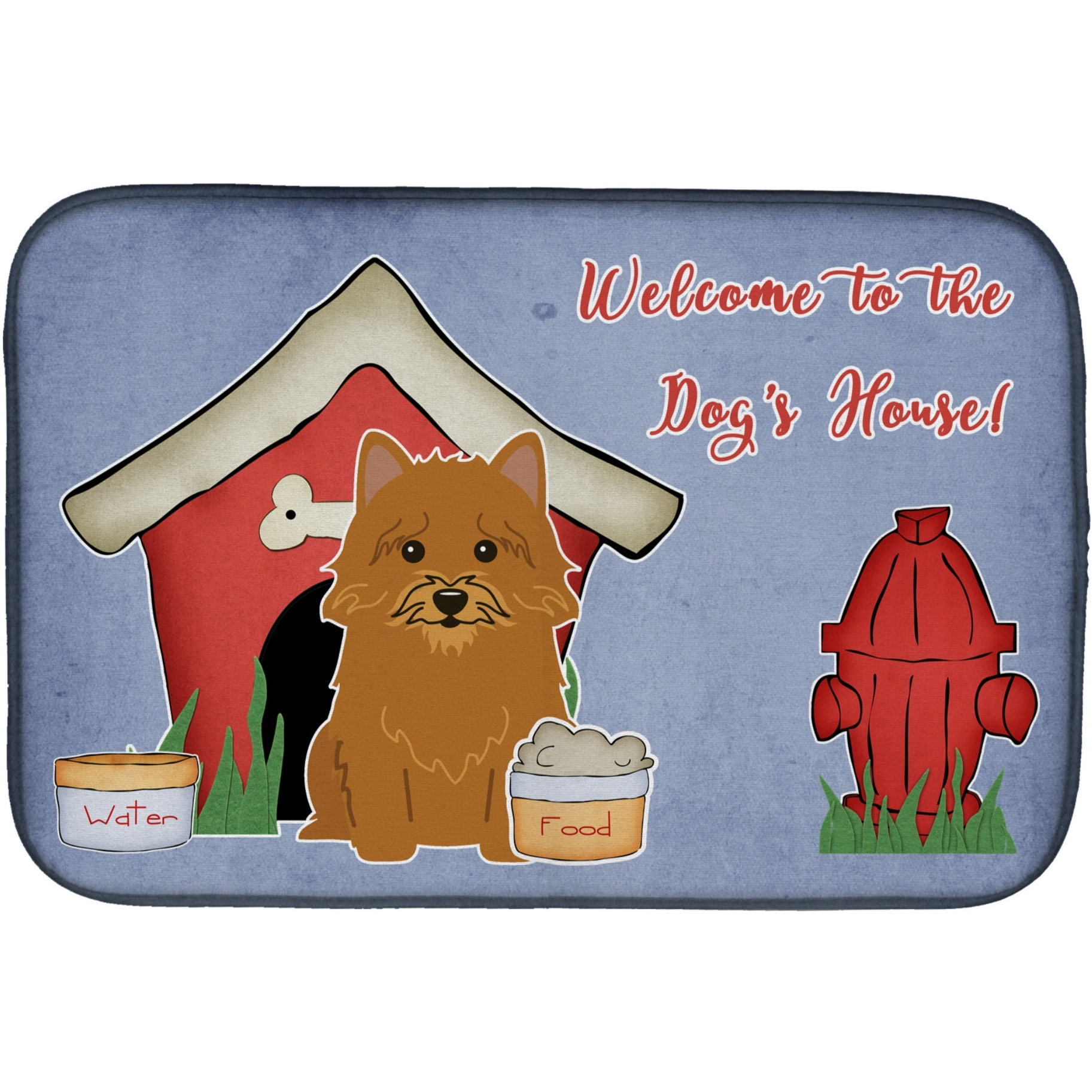 &quotCaroline's Treasures BB2774DDM Dish Drying Mat, 14"" x 21"", Dog House"