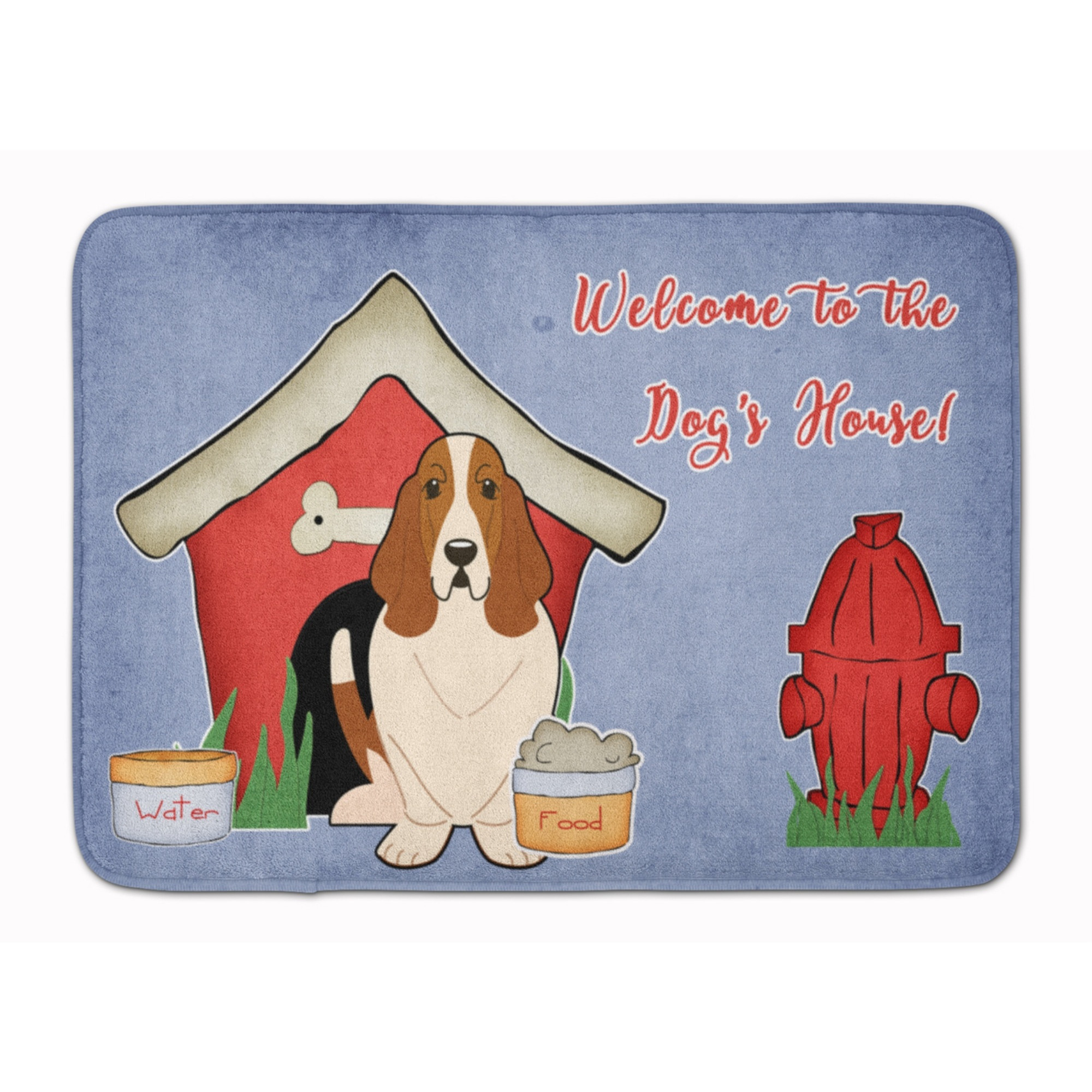 &quotCaroline's Treasures Dog House Collection Basset Hound, 19"" x 27"", Multicolor"
