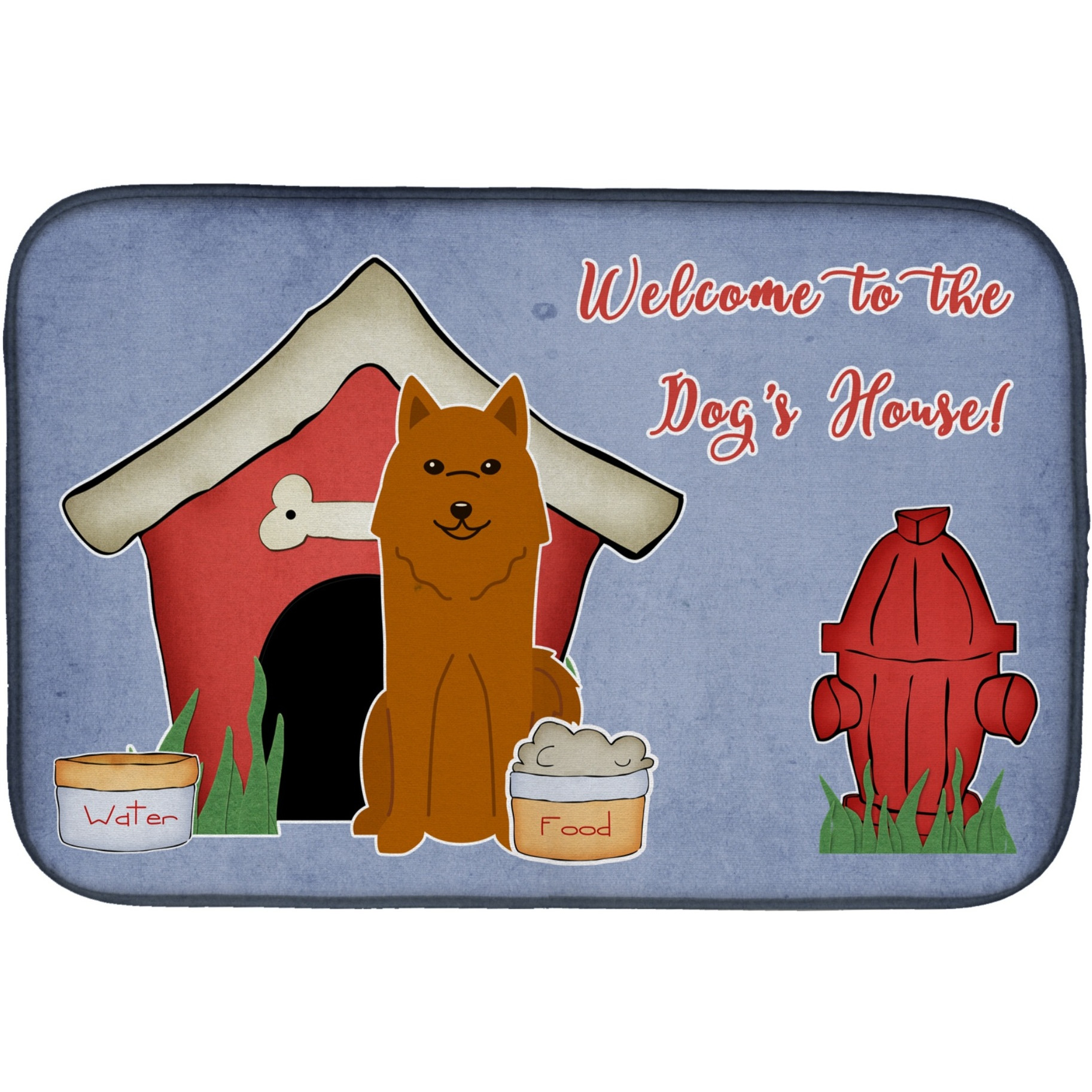 &quotCaroline's Treasures House Collection Karelian Bear Dog Dish Drying Mat, 14"" x 21"""