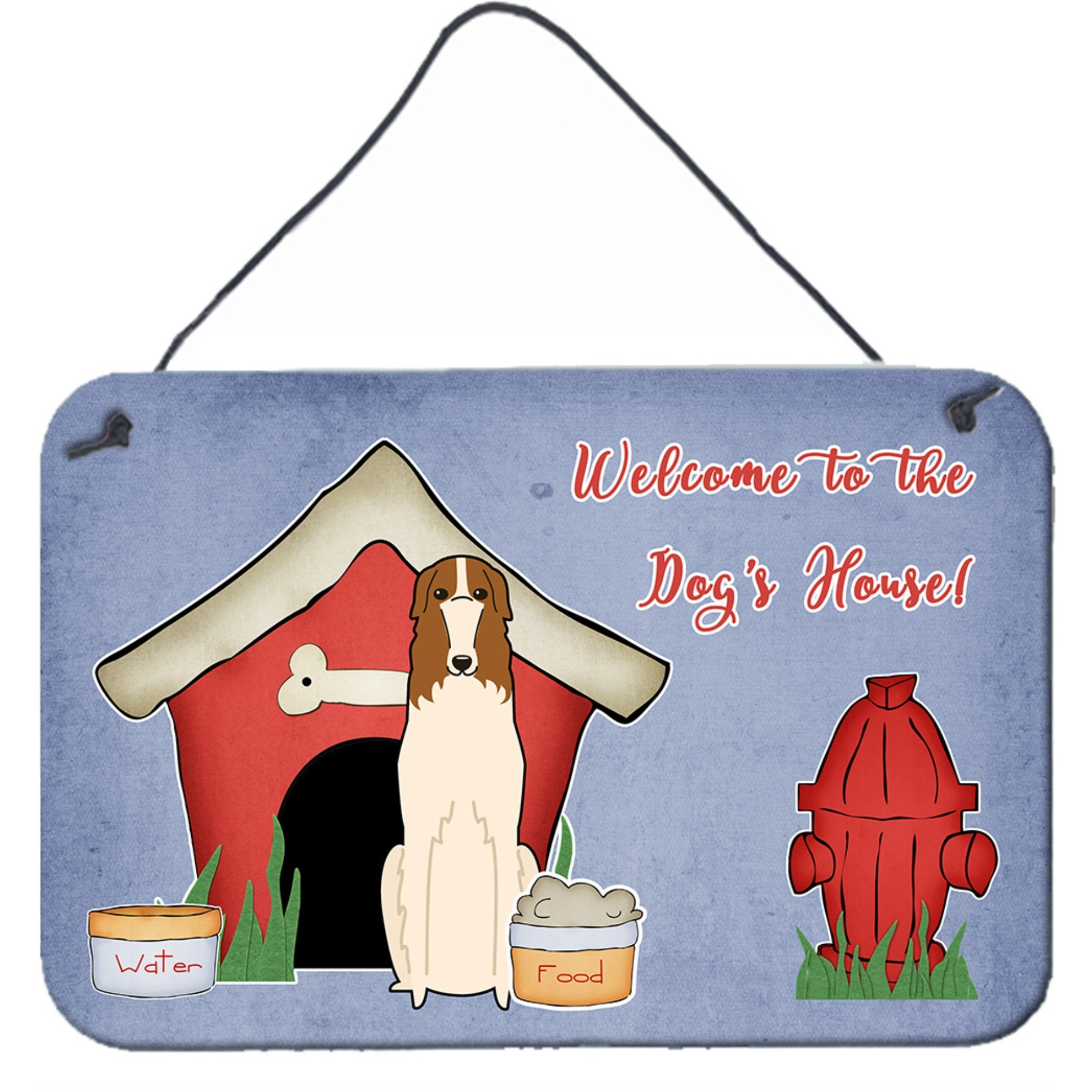 &quotCaroline's Treasures Dog House Collection Borzoi Wall or Door Hanging Prints BB2777DS812, 8"" x 12"""
