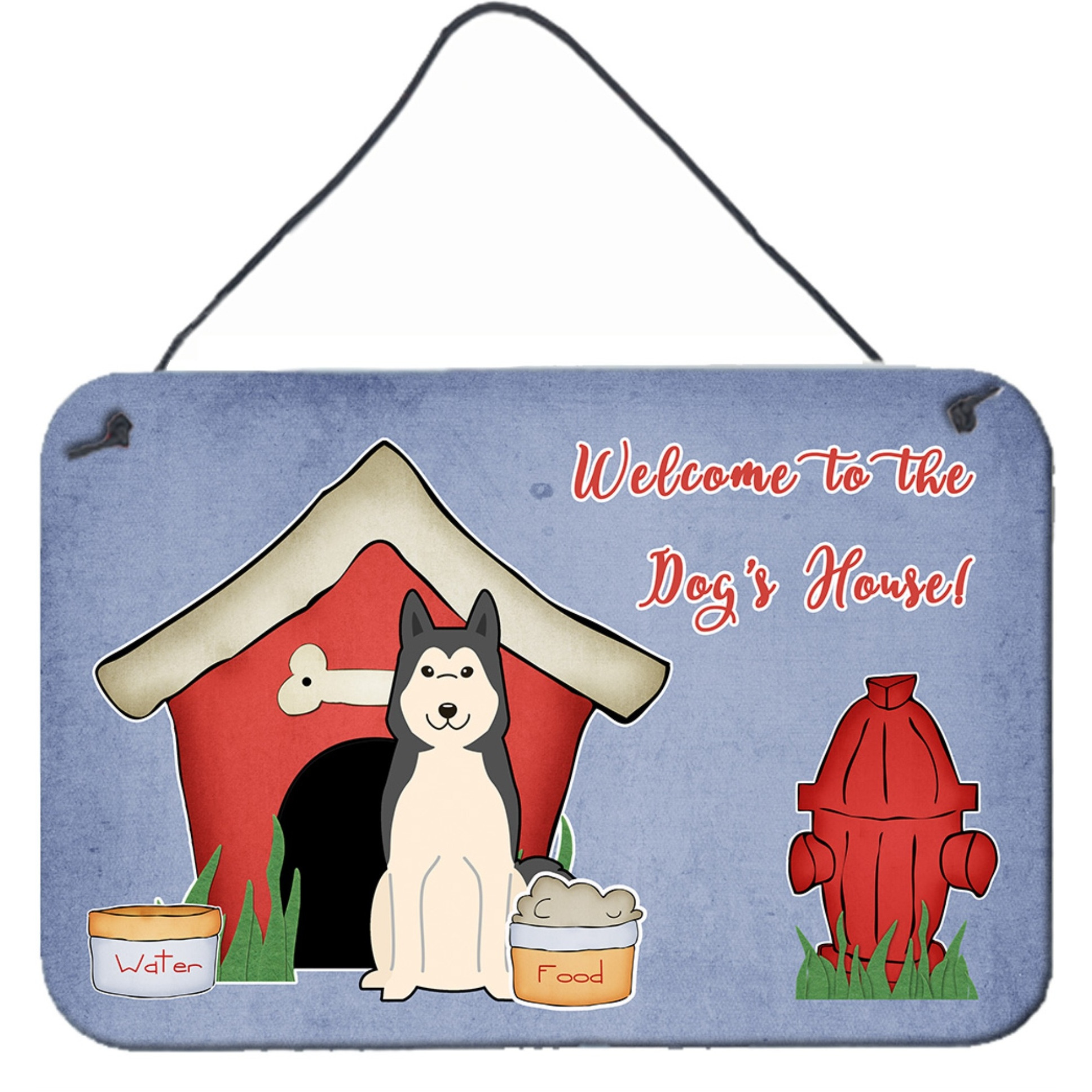 &quotCaroline's Treasures Dog House Collection West Siberian Laika Spitz Wall or Door Hanging Prints BB2779DS812, 8"" x 12"", Multicolor"
