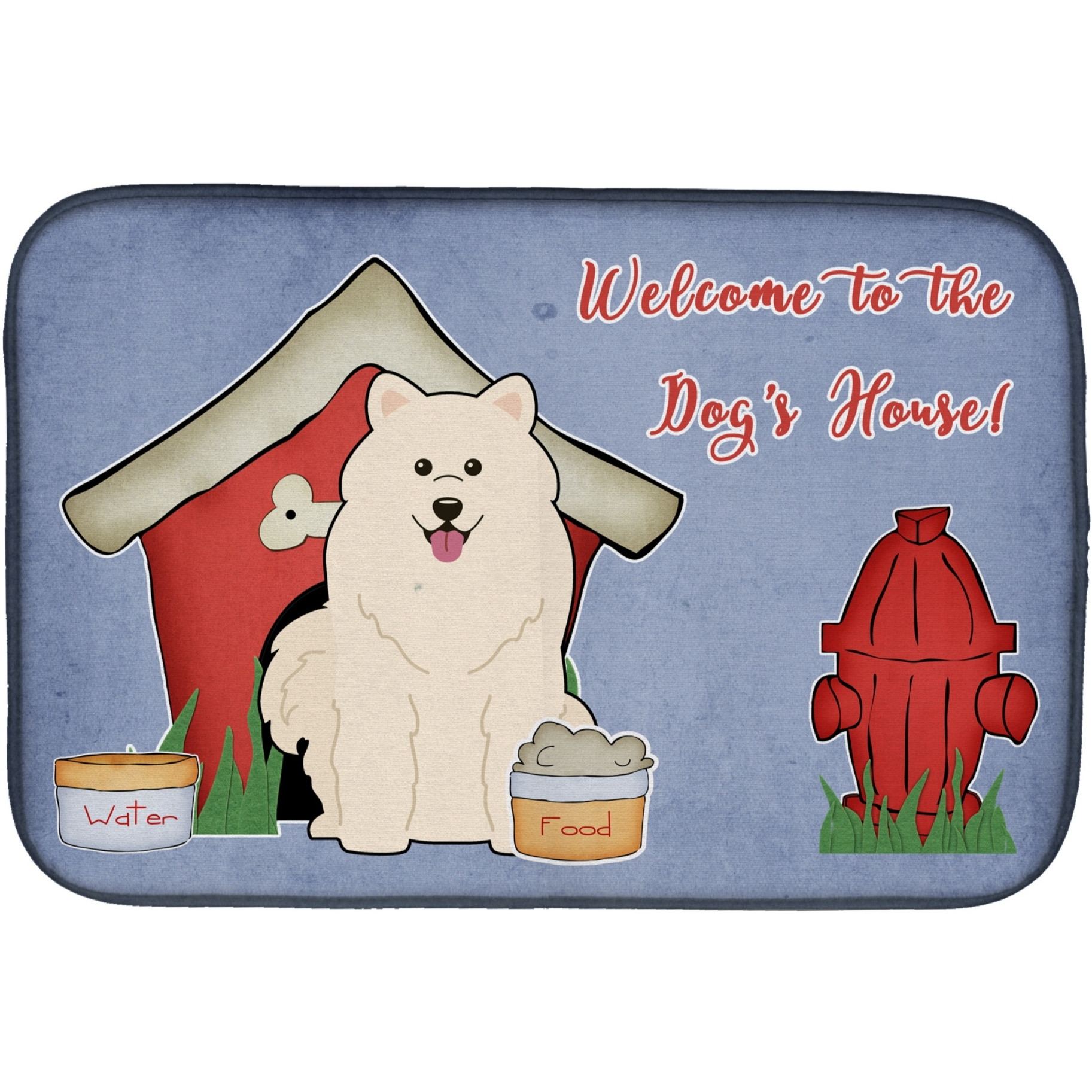 &quotCaroline's Treasures BB2784DDM Dish Drying Mat, 14"" x 21"", Dog House"