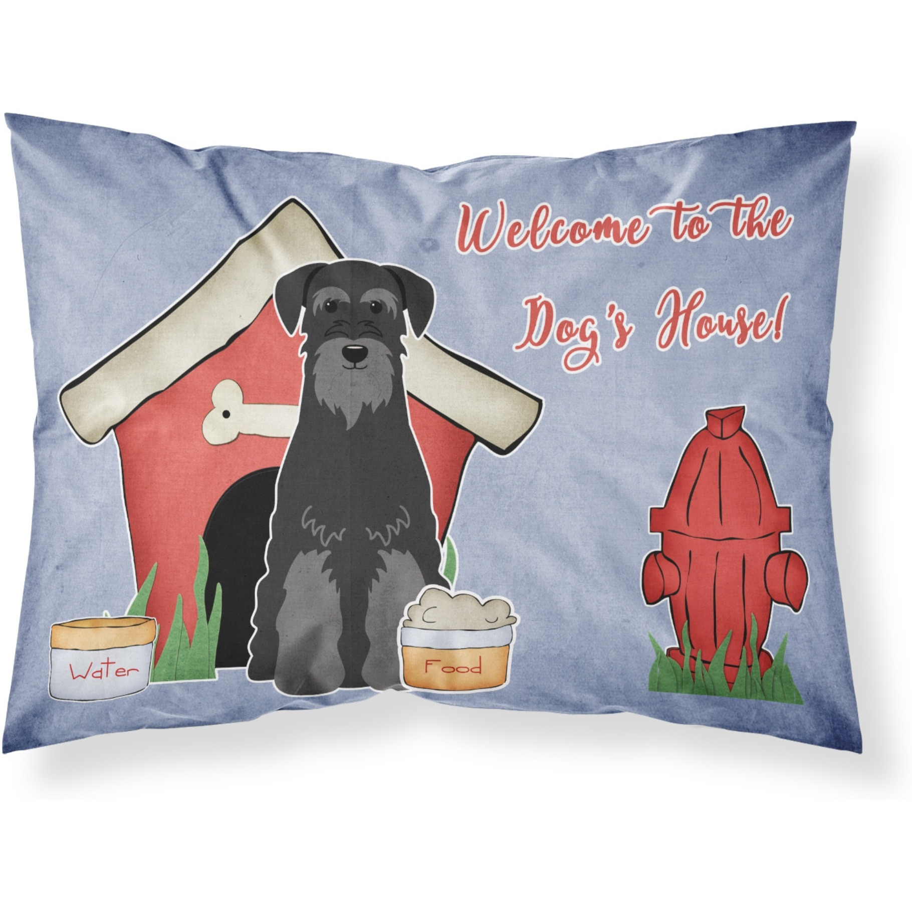 Caroline's Treasures Dog House Collection Schnauzer Black Fabric Standard Pillowcase BB2786PILLOWCASE