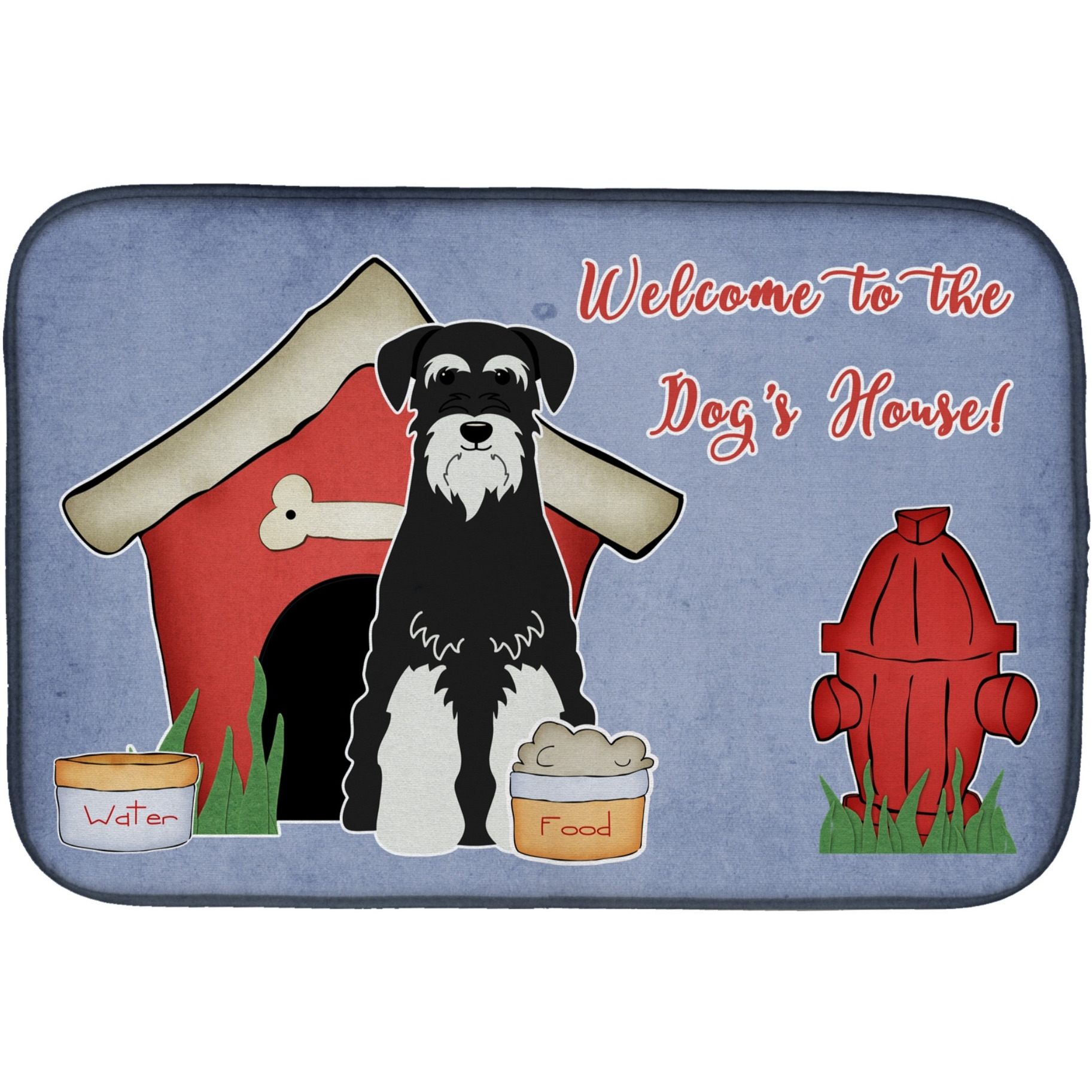 &quotCaroline's Treasures Dog House Collection Standard Schnauzer Salt And Pepper Dish Drying Mat, 14"" x 21"""
