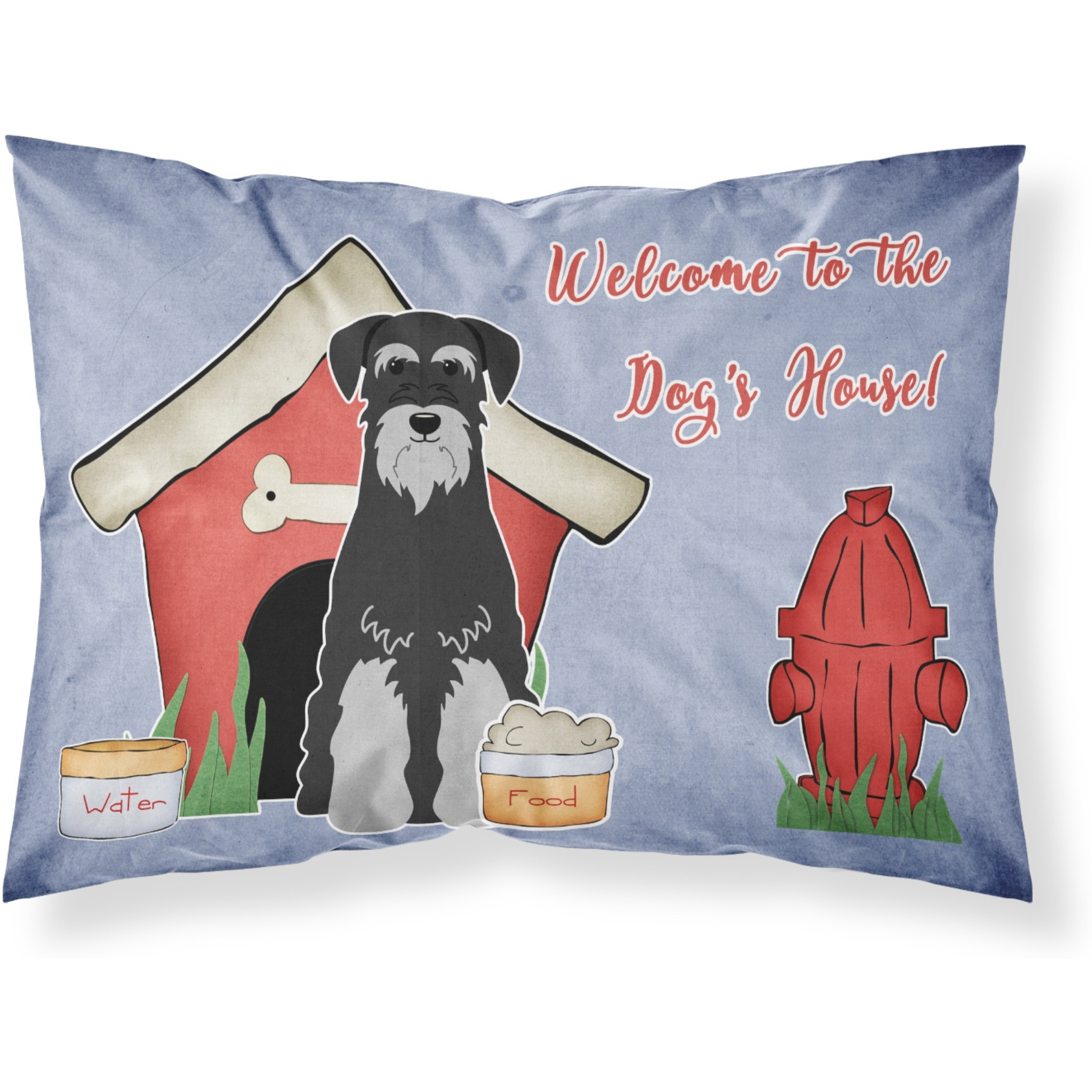 &quotCaroline's Treasures Dog House Collection Schnauzer Black Grey Fabric Standard Pillowcase BB2788PILLOWCASE, Multicolor"