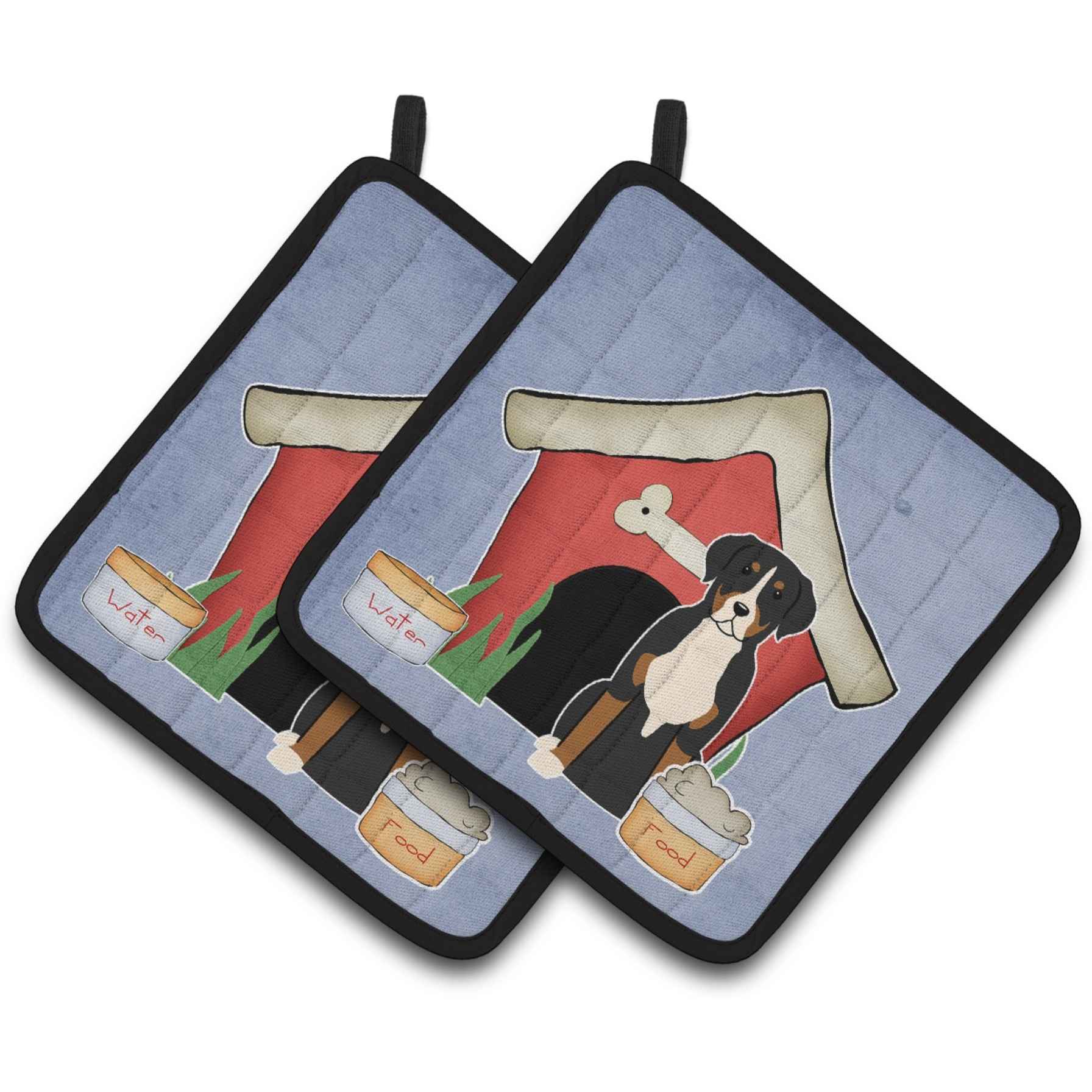 &quotCaroline's Treasures Dog House Collection Greater Swiss Mountain Dog Pair of Pot Holders BB2791PTHD, 7.5HX7.5W, Multicolor"