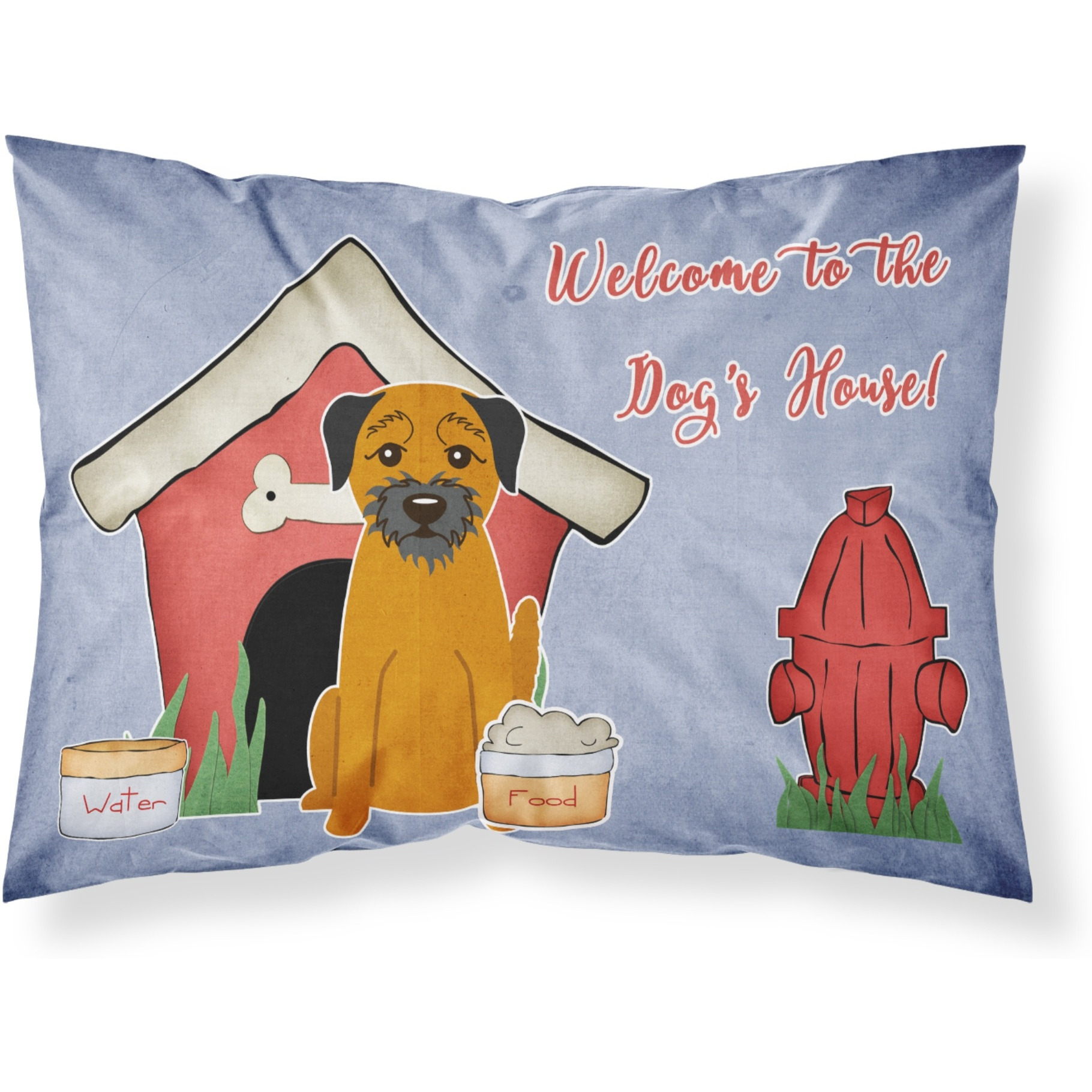 &quotCaroline's Treasures Dog House Collection Border Terrier Fabric Standard Pillowcase BB2793PILLOWCASE, Multicolor"