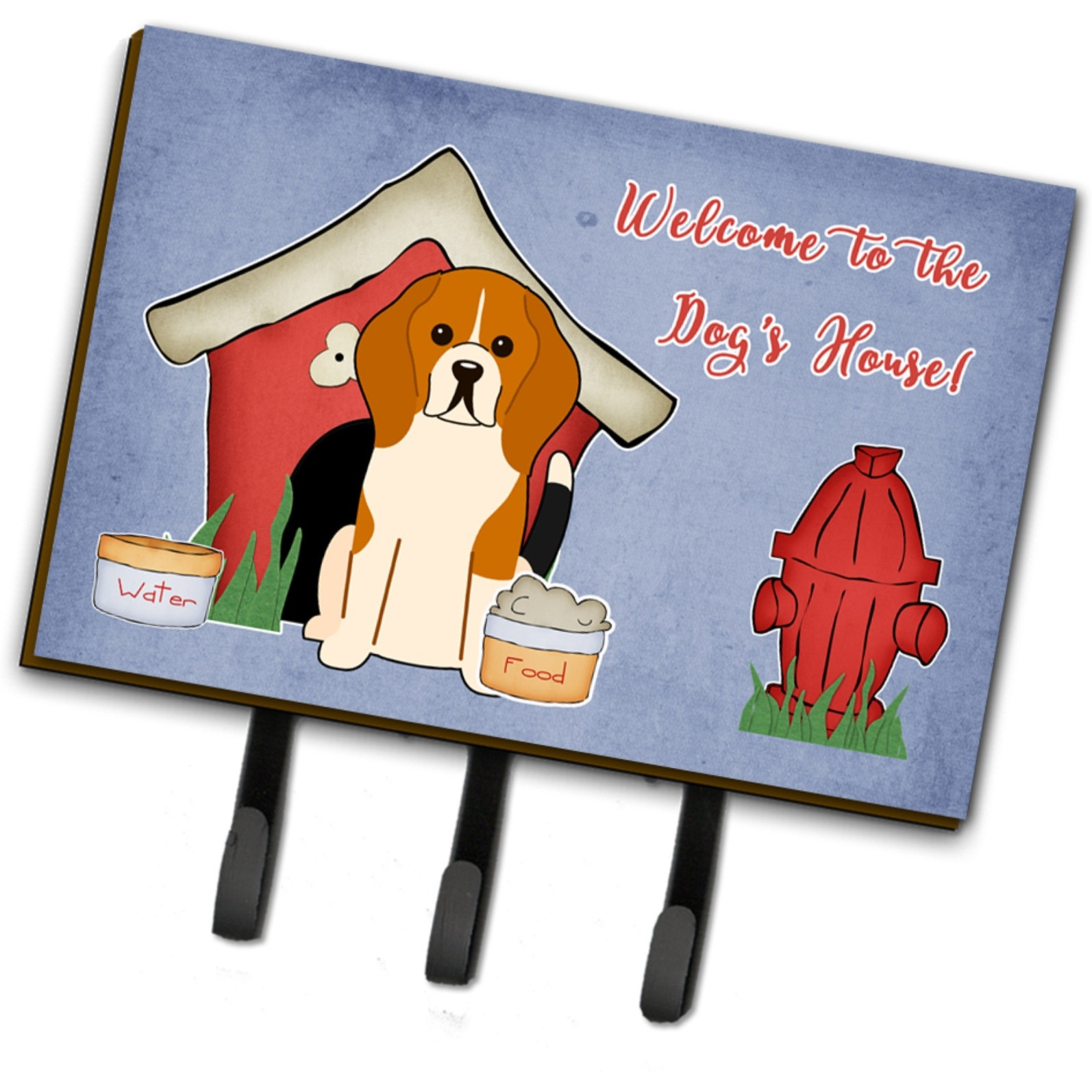 &quotCaroline's Treasures Dog House Collection Beagle Tricolor Leash or Key Holder BB2794TH68, Triple"
