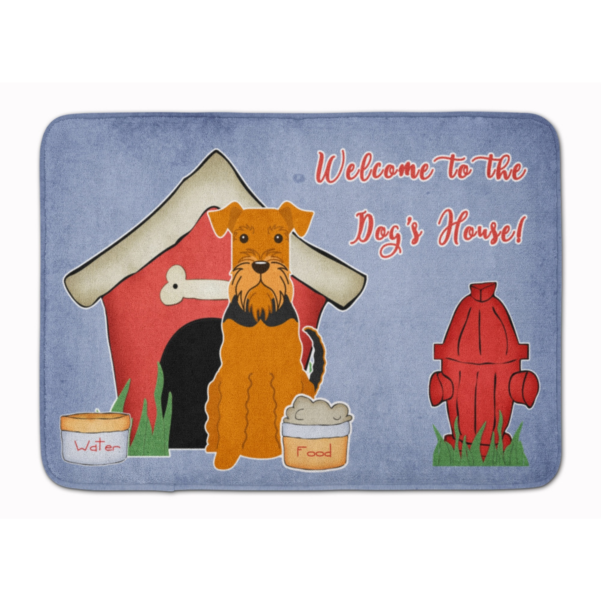 &quotCaroline's Treasures Dog House Collection Airedale Floor Mat, 19"" x 27"", Multicolor"