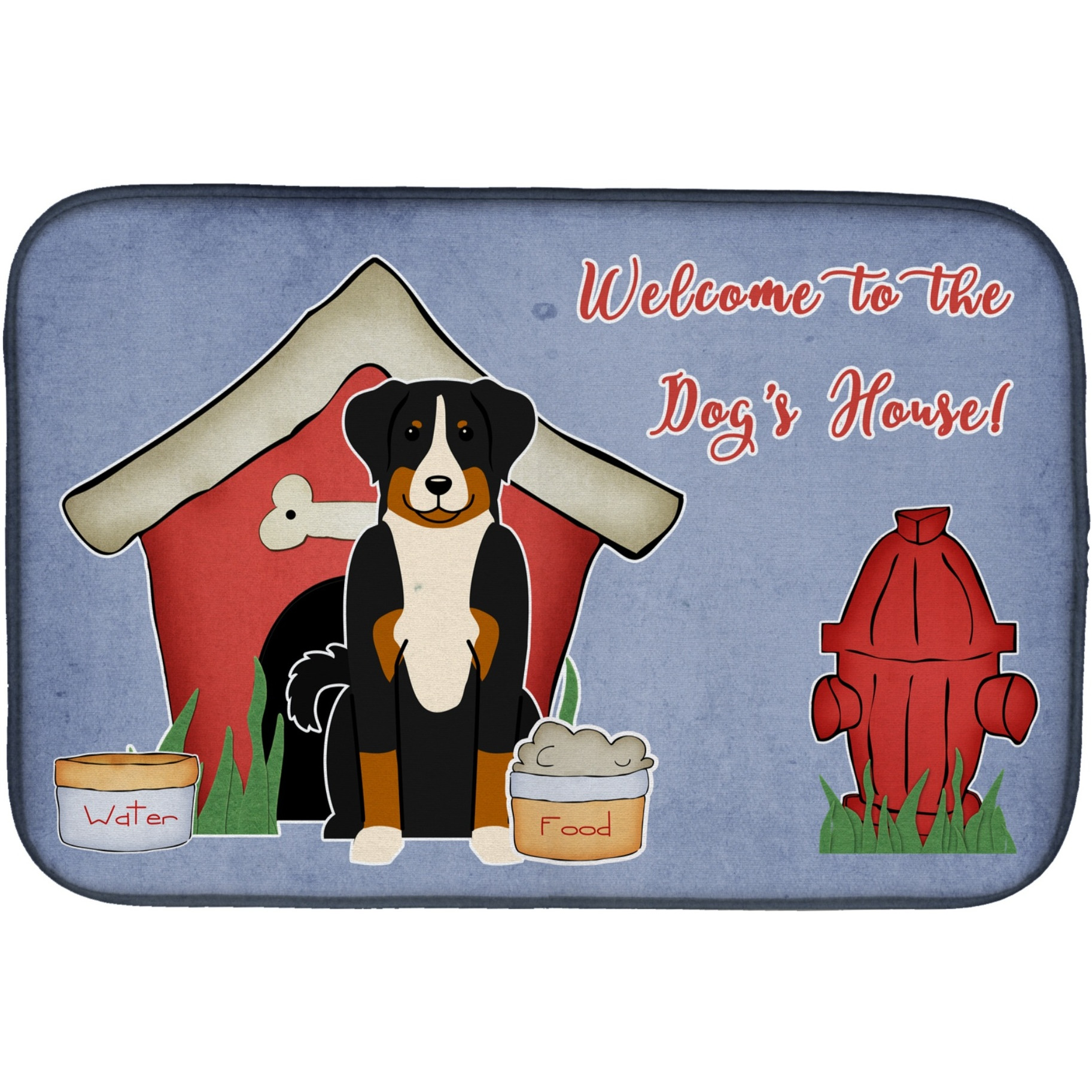 &quotCaroline's Treasures BB2797DDM Dish Drying Mat, 14"" x 21"", Dog House"