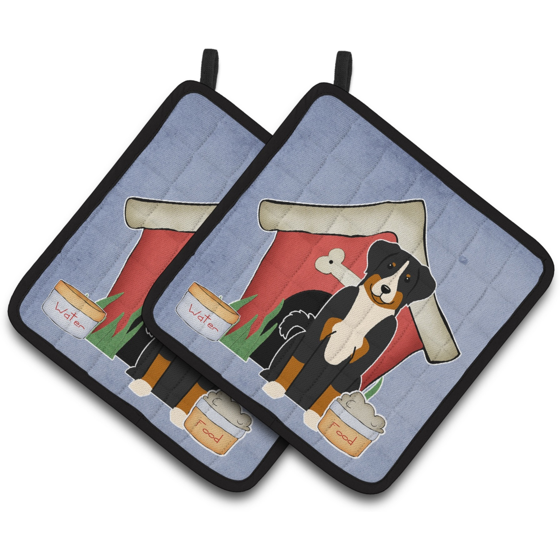&quotCaroline's Treasures Dog House Collection Appenzeller Sennenhund Pair of Pot Holders BB2797PTHD, 7.5HX7.5W, Multicolor"