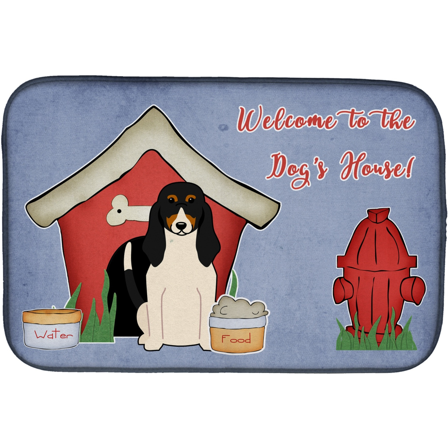 &quotCaroline's Treasures Dog House Collection Swiss Hound Dish Drying Mat, 14"" x 21"""