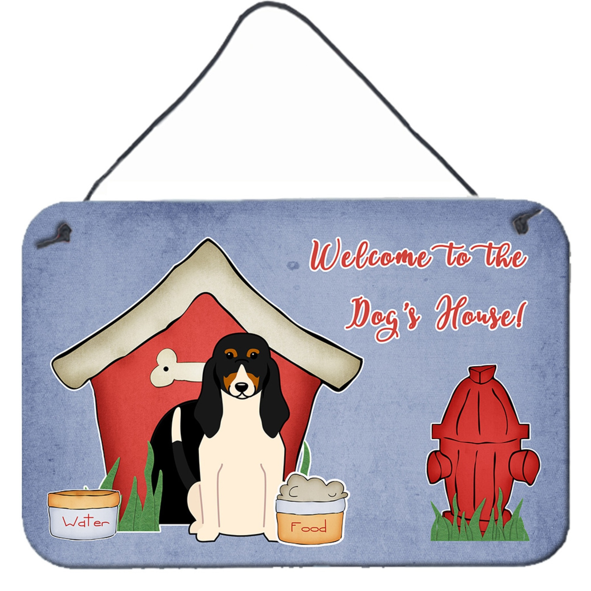 &quotCaroline's Treasures Dog House Collection Swiss Hound Wall or Door Hanging Prints BB2798DS812, 8"" x 12"""