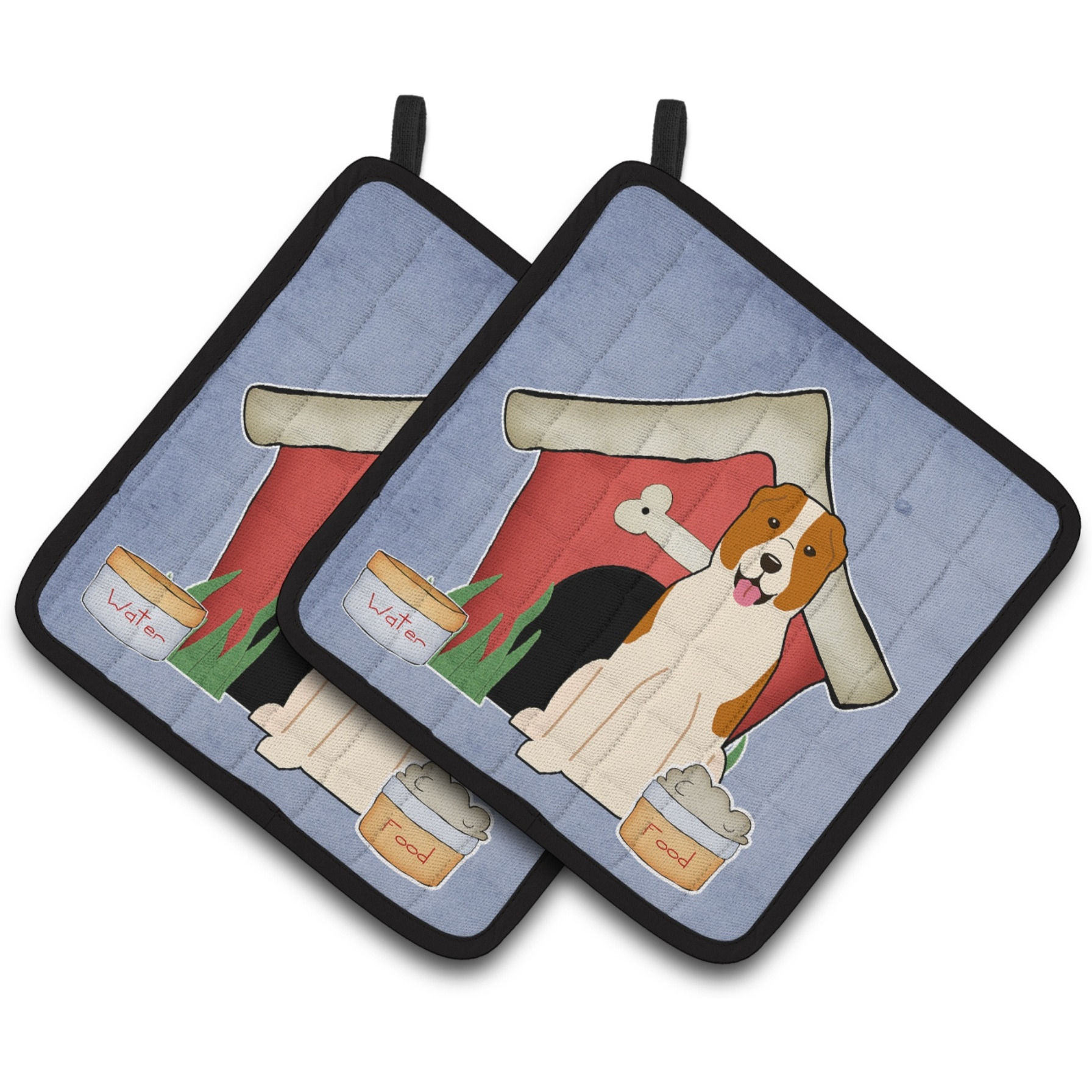 &quotCaroline's Treasures Dog House Collection Central Asian Shepherd Dog Pair of Pot Holders BB2803PTHD, 7.5HX7.5W, Multicolor"