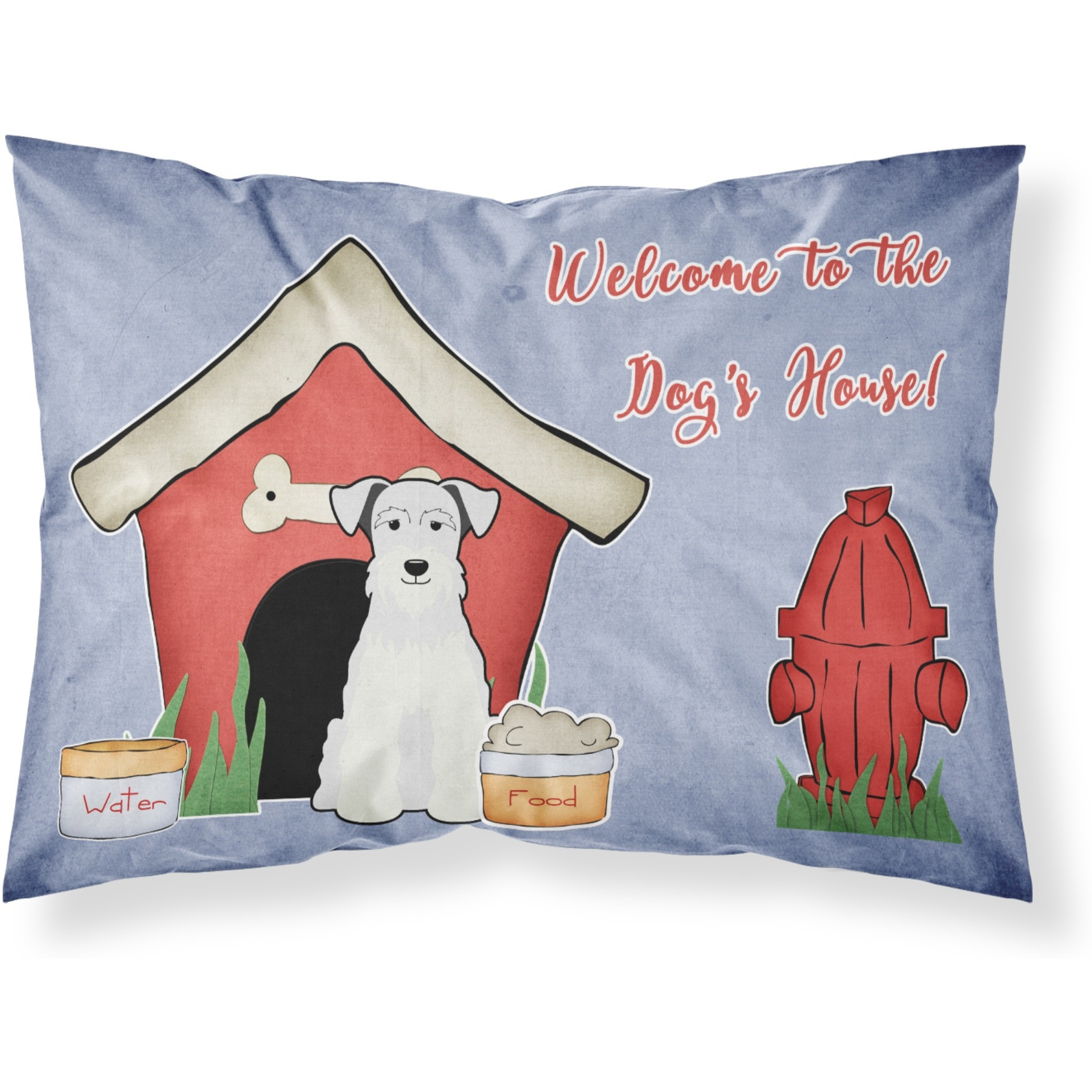 &quotCaroline's Treasures Dog House Collection Miniature Schanuzer White Fabric Standard Pillowcase BB2807PILLOWCASE, Multicolor"