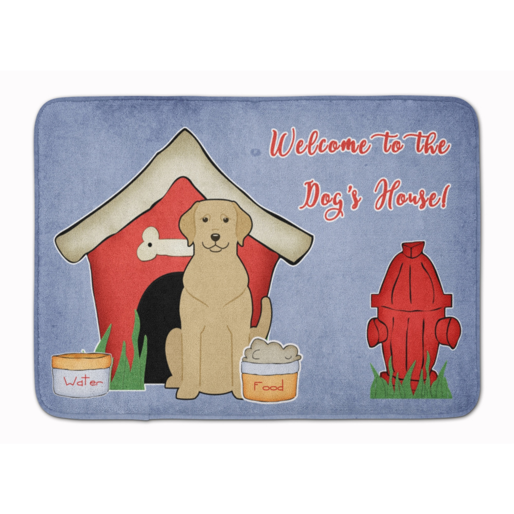 &quotCaroline's Treasures Dog House Collection Yellow Labrador Floor Mat, 19"" x 27"", Multicolor"