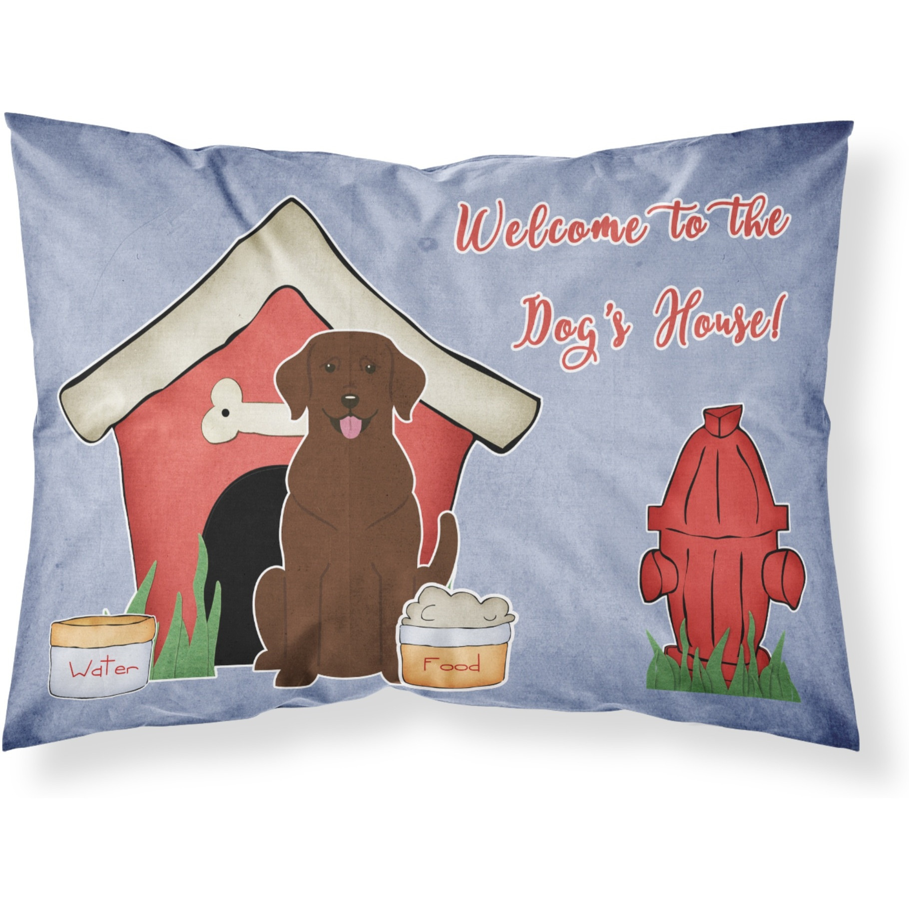 &quotCaroline's Treasures Dog House Collection Chocolate Labrador Fabric Standard Pillowcase BB2810PILLOWCASE, Multicolor"
