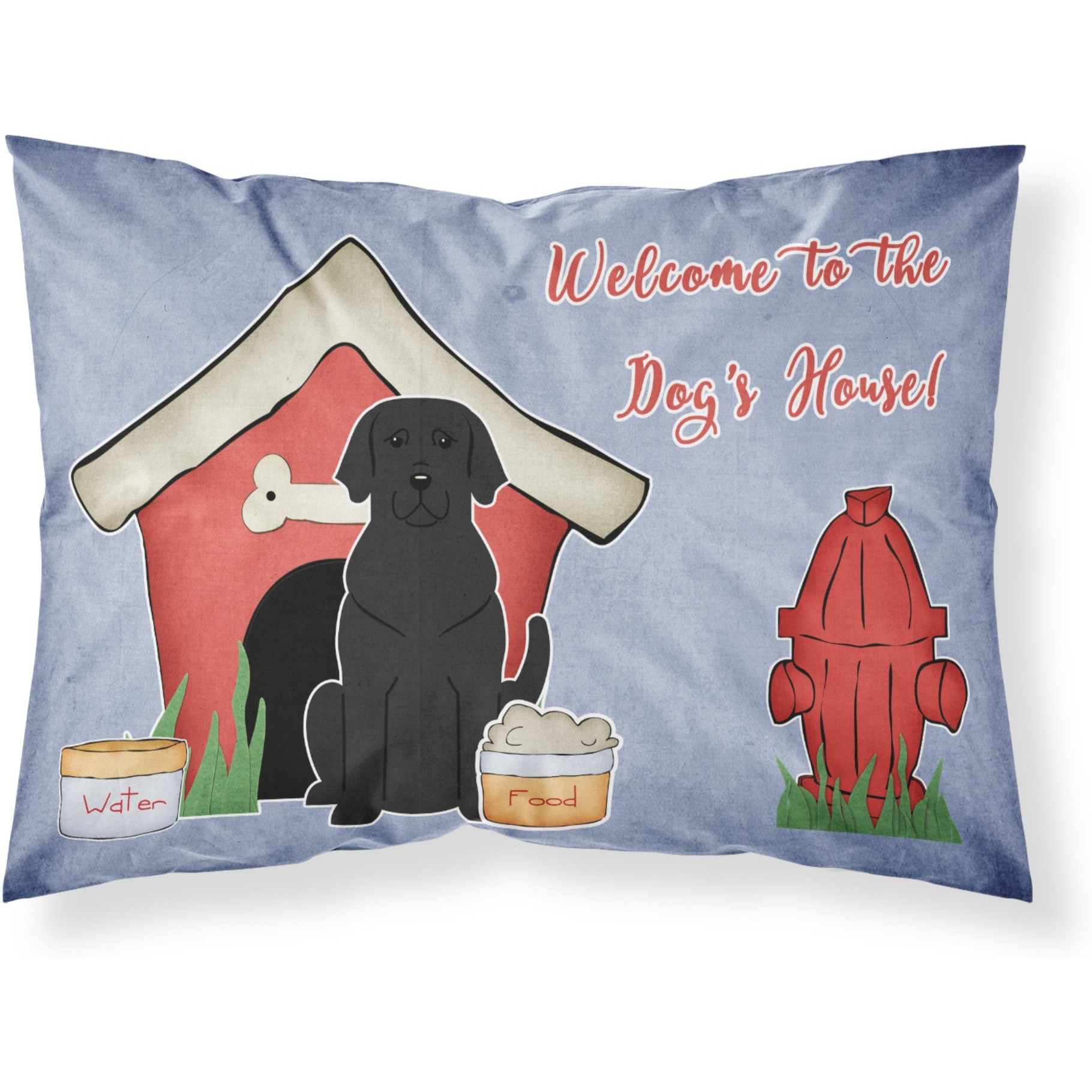 &quotCaroline's Treasures Dog House Collection Black Labrador Fabric Standard Pillowcase BB2811PILLOWCASE, Multicolor"
