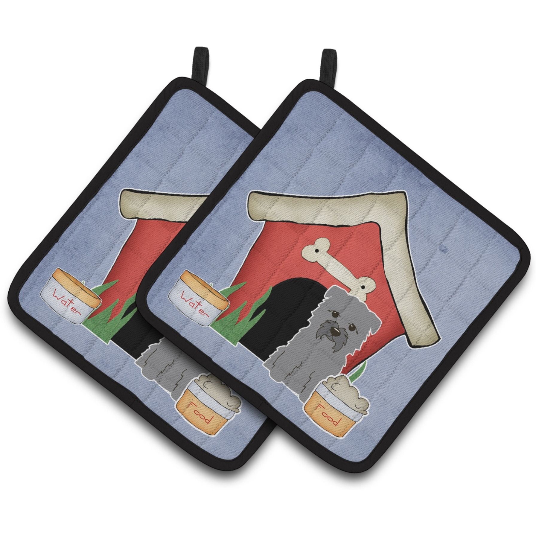 &quotCaroline's Treasures Dog House Collection Glen of Imal Grey Pair of Pot Holders BB2813PTHD, 7.5HX7.5W, Multicolor"