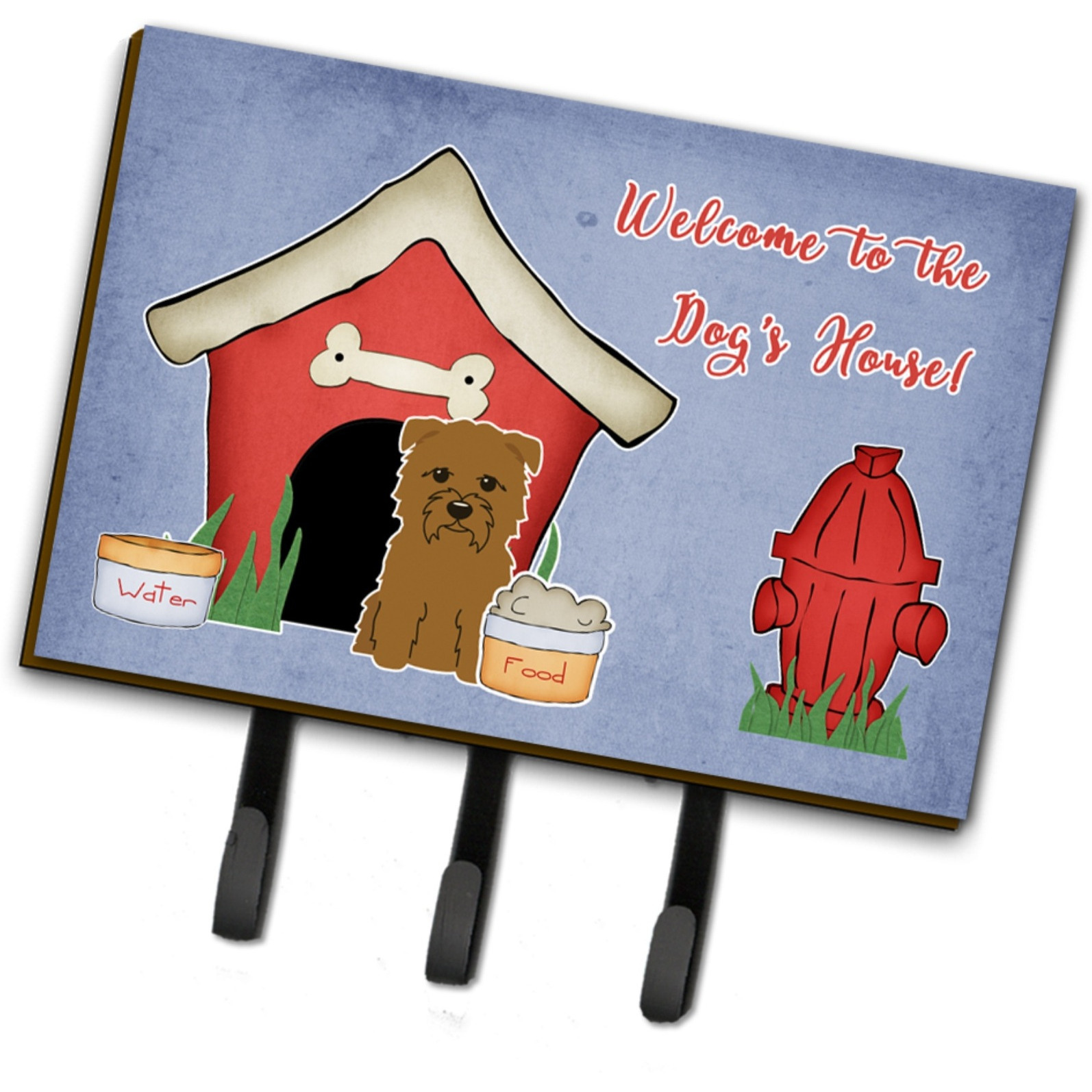 &quotCaroline's Treasures Dog House Collection Glen of Imal Tan Leash or Key Holder BB2814TH68, Triple, Multicolor"