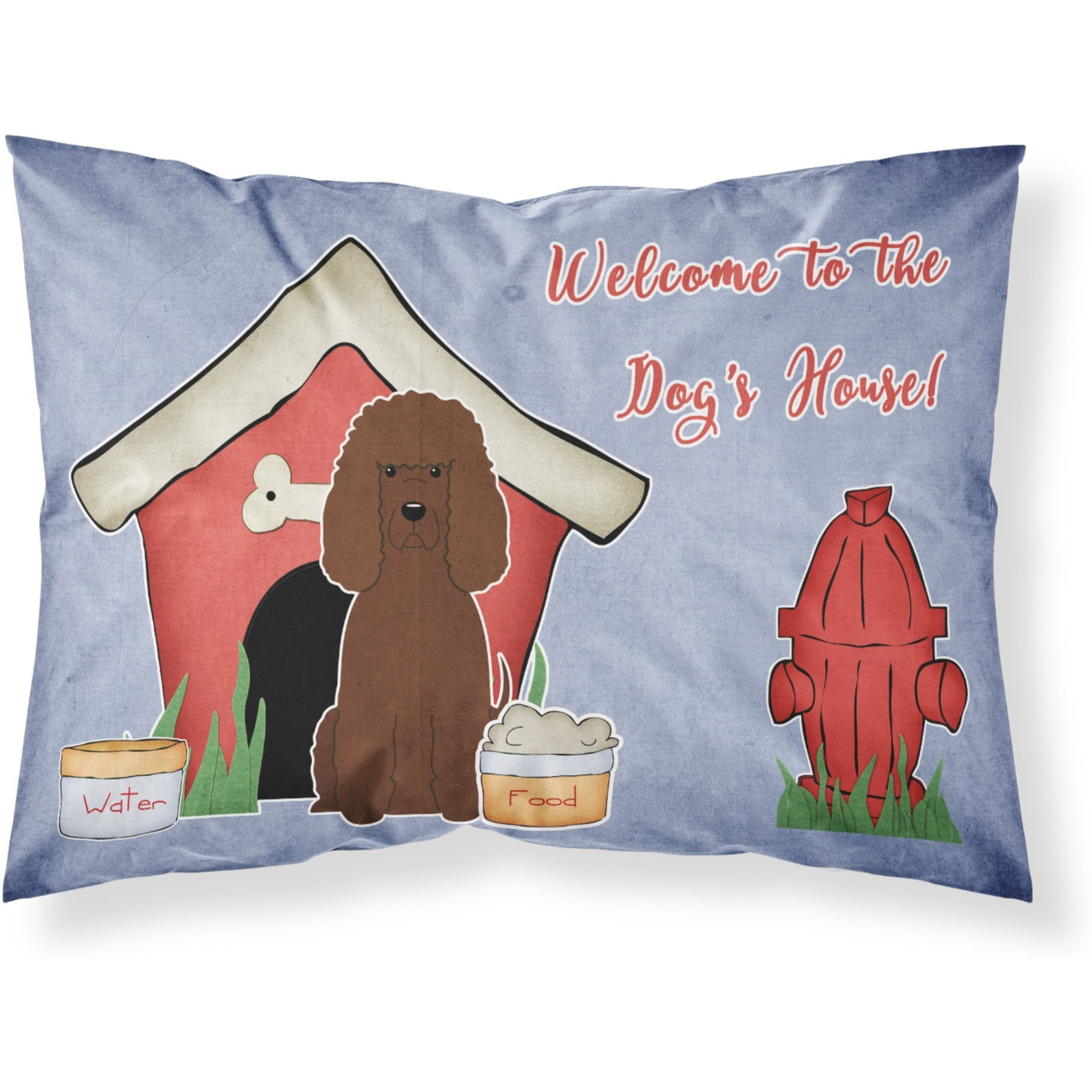 &quotCaroline's Treasures Dog House Collection Irish Water Spaniel Fabric Standard Pillowcase BB2817PILLOWCASE, Multicolor"