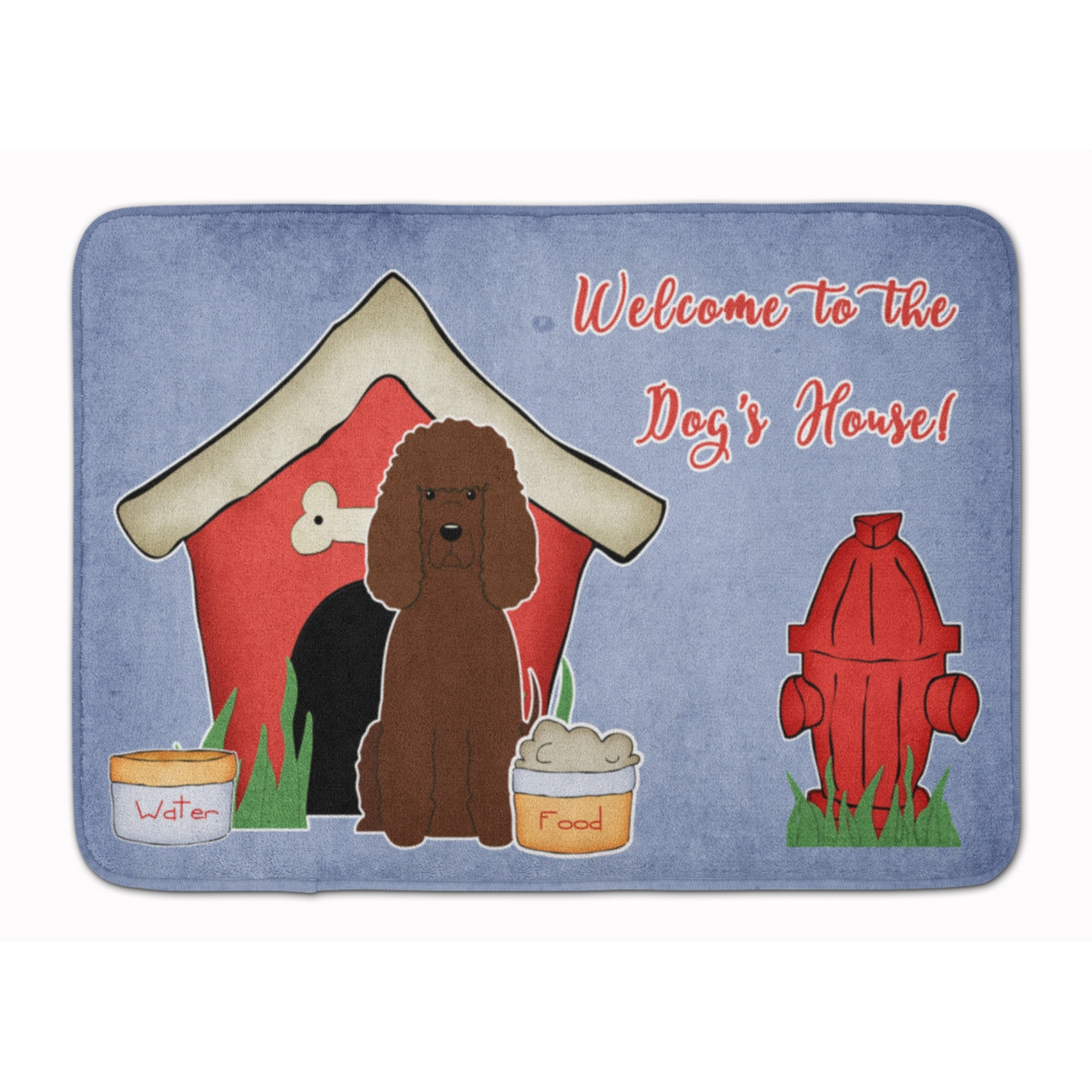 &quotCaroline's Treasures Dog House Irish Water Spaniel Floor Mat, 19"" x 27"", Multicolor"