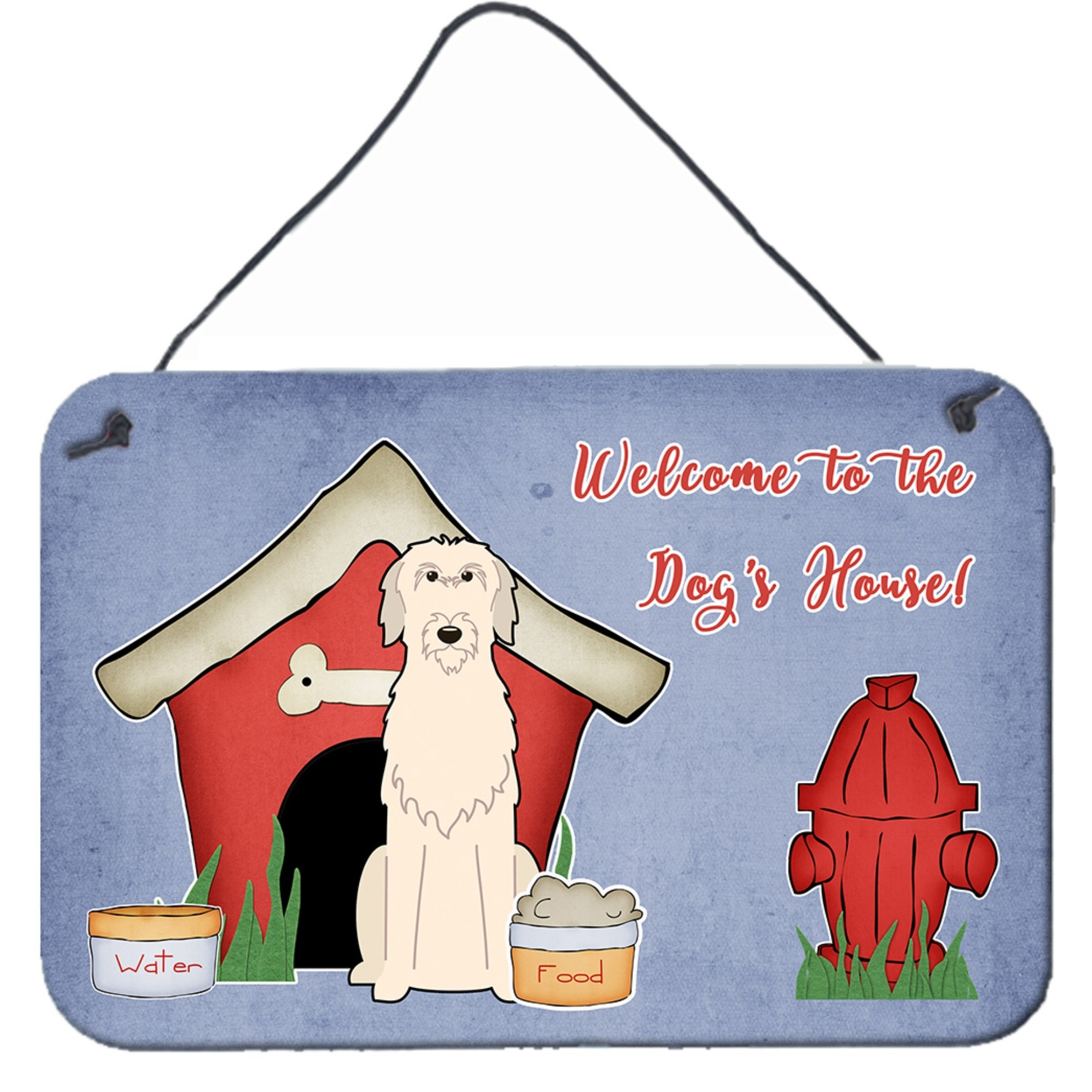 &quotCaroline's Treasures Dog House Collection Irish Wolfhound Wall or Door Hanging Prints BB2819DS812, 8"" x 12"""