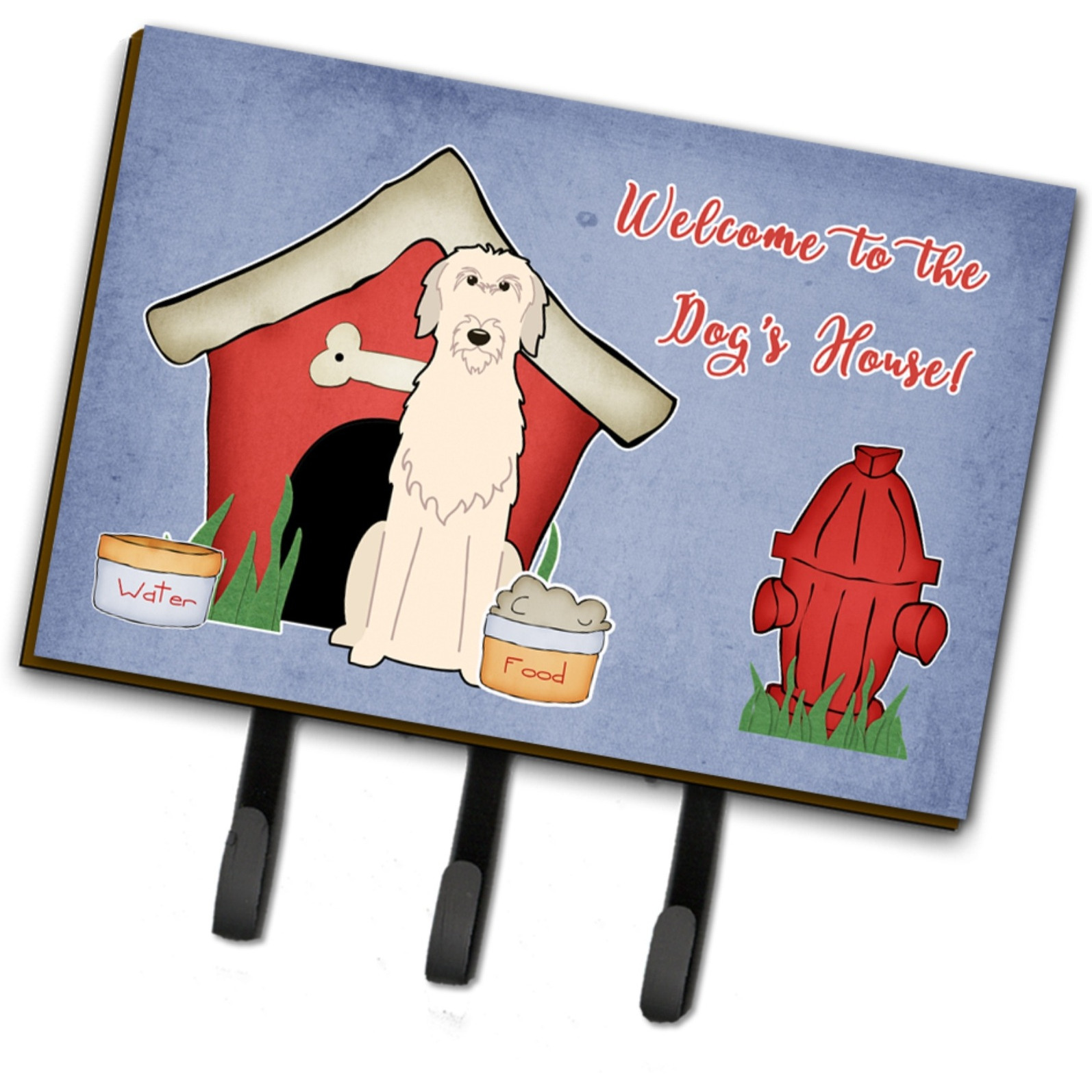 &quotCaroline's Treasures Dog House Collection Irish Wolfhound Leash or Key Holder BB2819TH68, Triple, Multicolor"